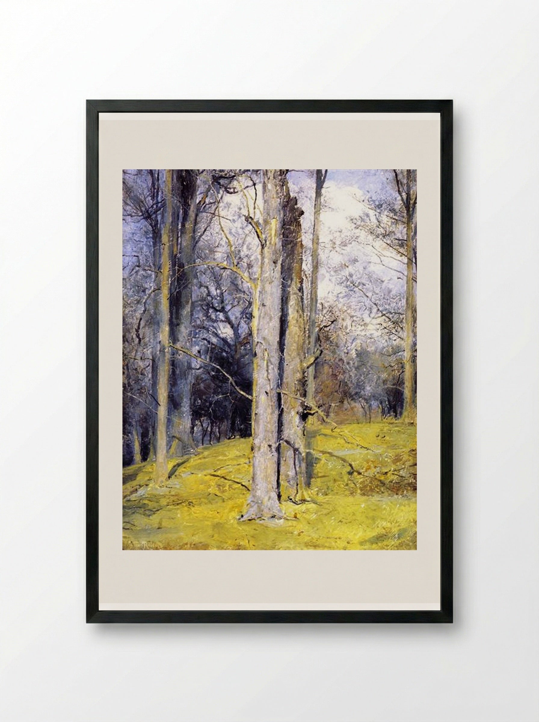 Winter, England - Tom Roberts - Framed Print Black