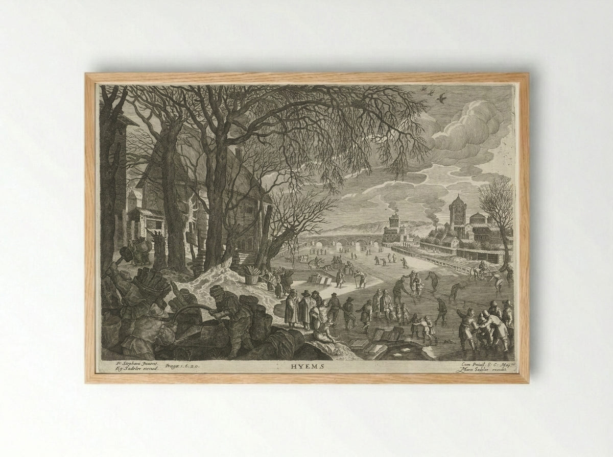Winter (Hyems) - Aegidius Sadeler (II) - Framed Print Wood