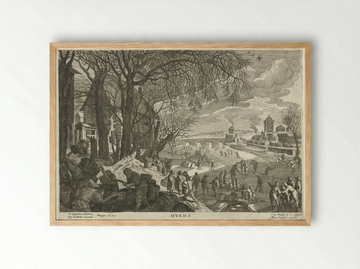 Winter (Hyems) - Aegidius Sadeler (II) - Framed Print Wood
