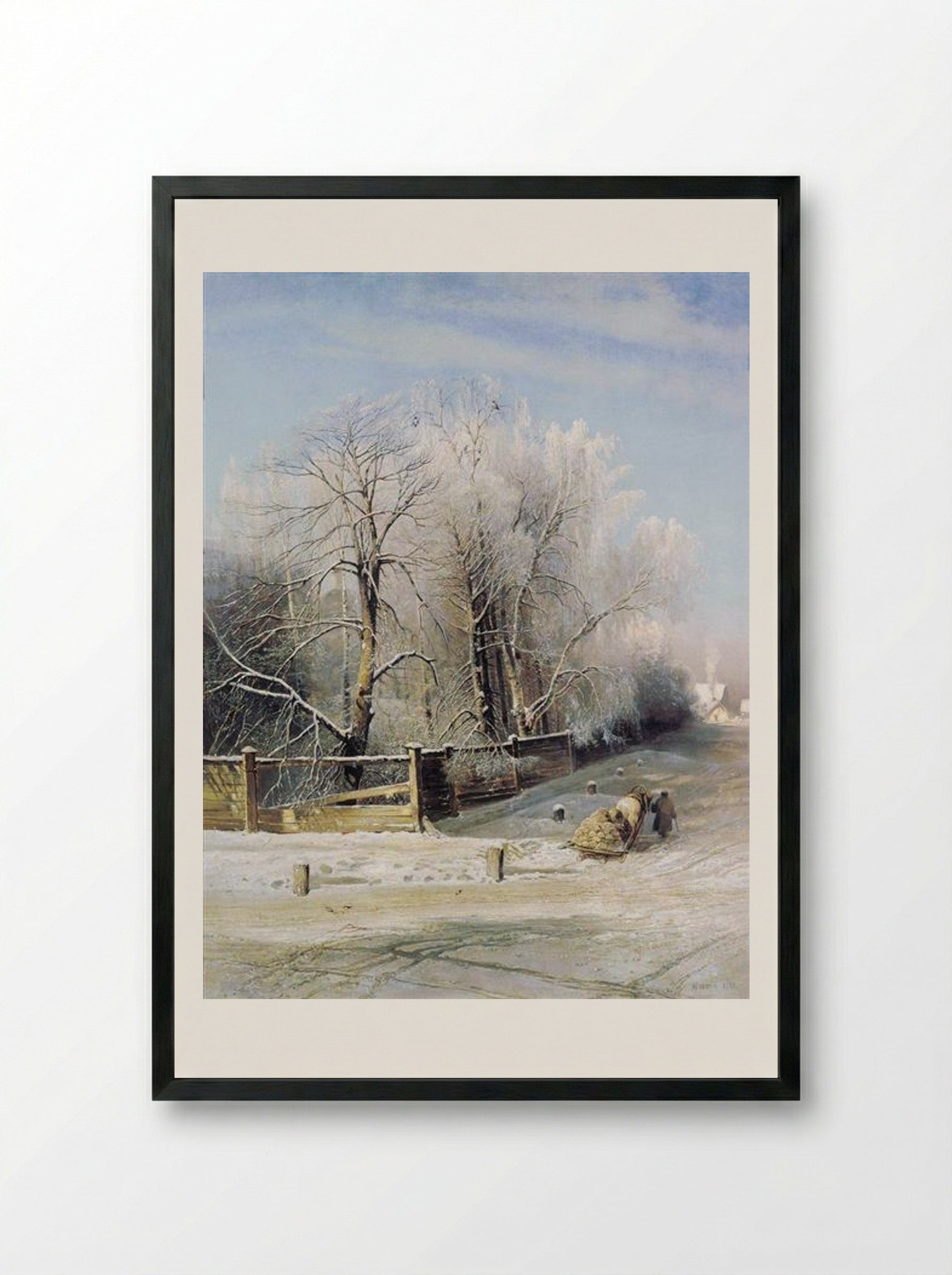 Winter Landscape, Moscow - Aleksey Savrasov - Framed Print Black