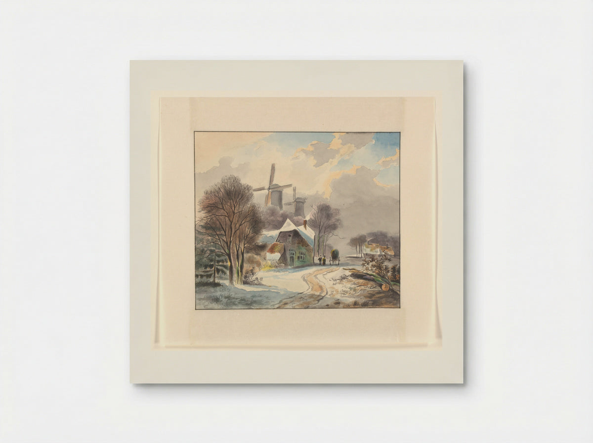 Winter Landscape with Farms and Windmills - Johannes van Reijn - Poster