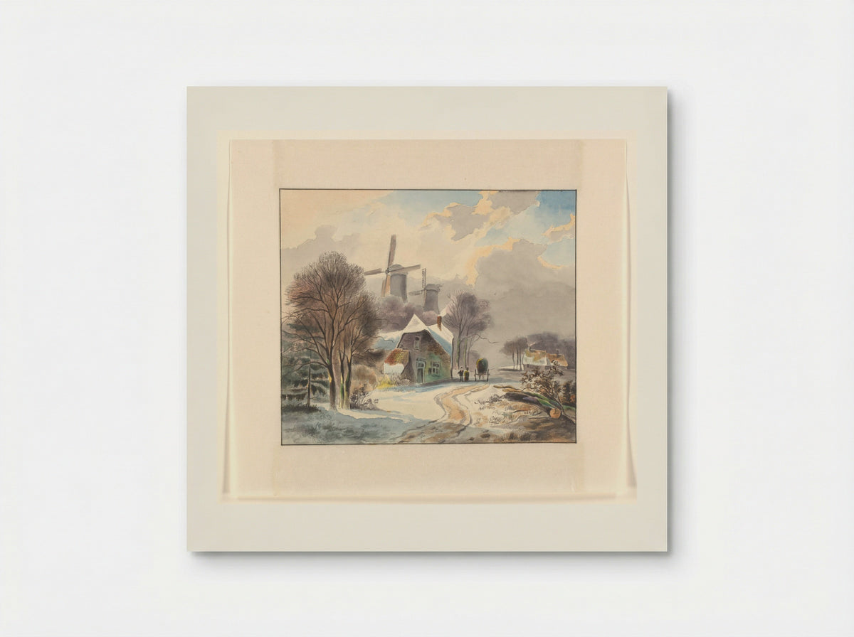 Winter Landscape with Farms and Windmills - Johannes van Reijn - Poster
