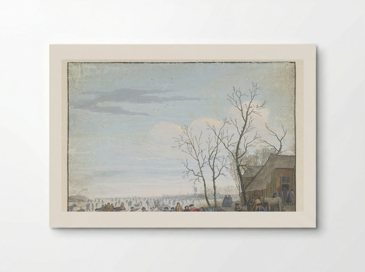 Winter Landscape with Ice Skating - Louis Chalon - Poster