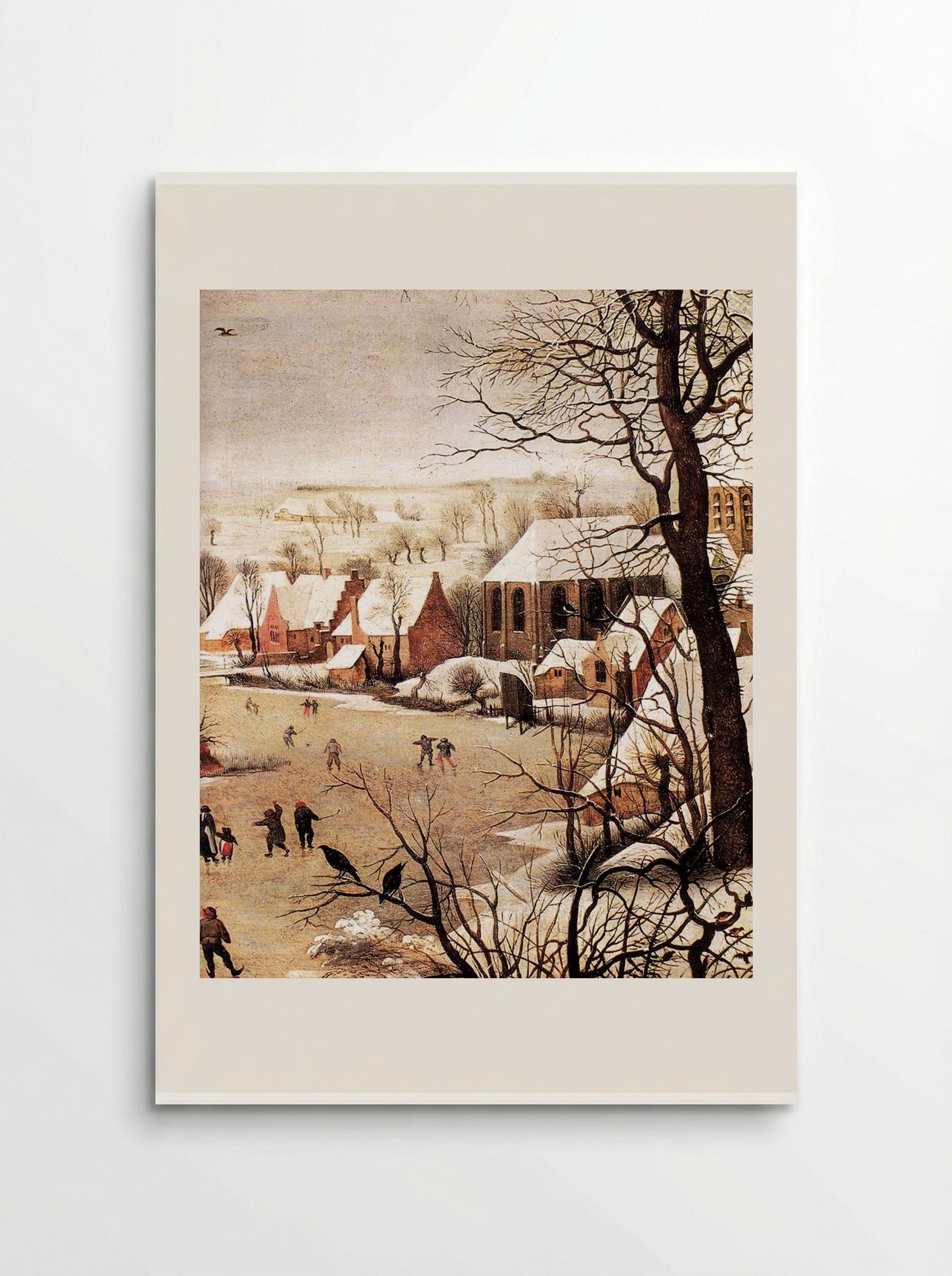 Winter Landscape with Skaters and a Bird Trap - Pieter Bruegel the Elder - Poster