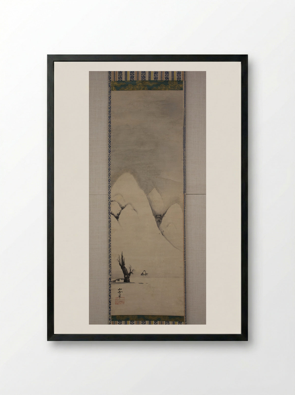 Winter Landscape - Kano Sansetsu - Framed Print Black