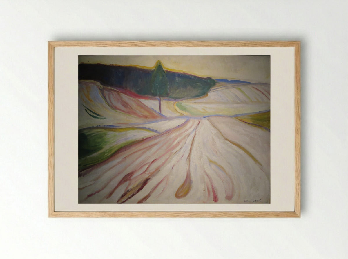 Winter Landscape - Edvard Munch - Framed Print Wood