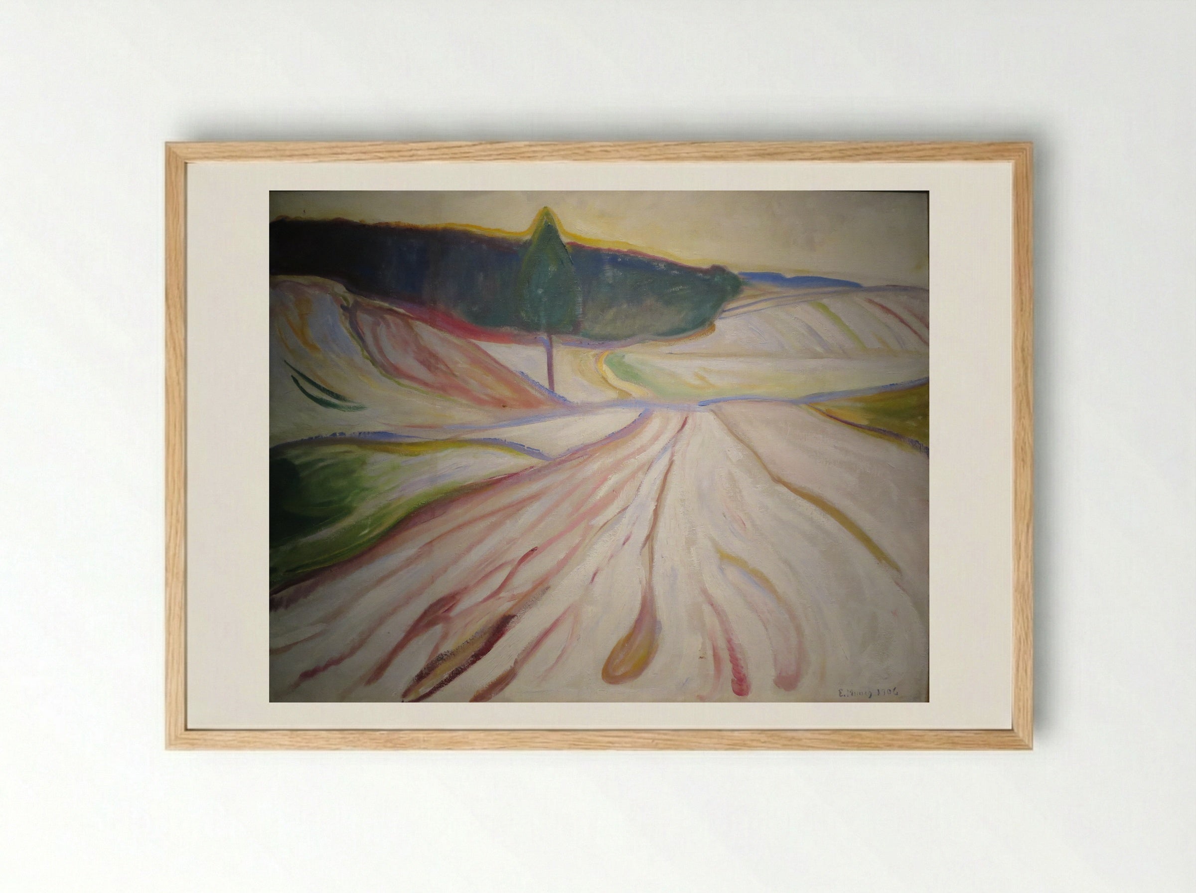 Winter Landscape - Edvard Munch - Framed Print Wood