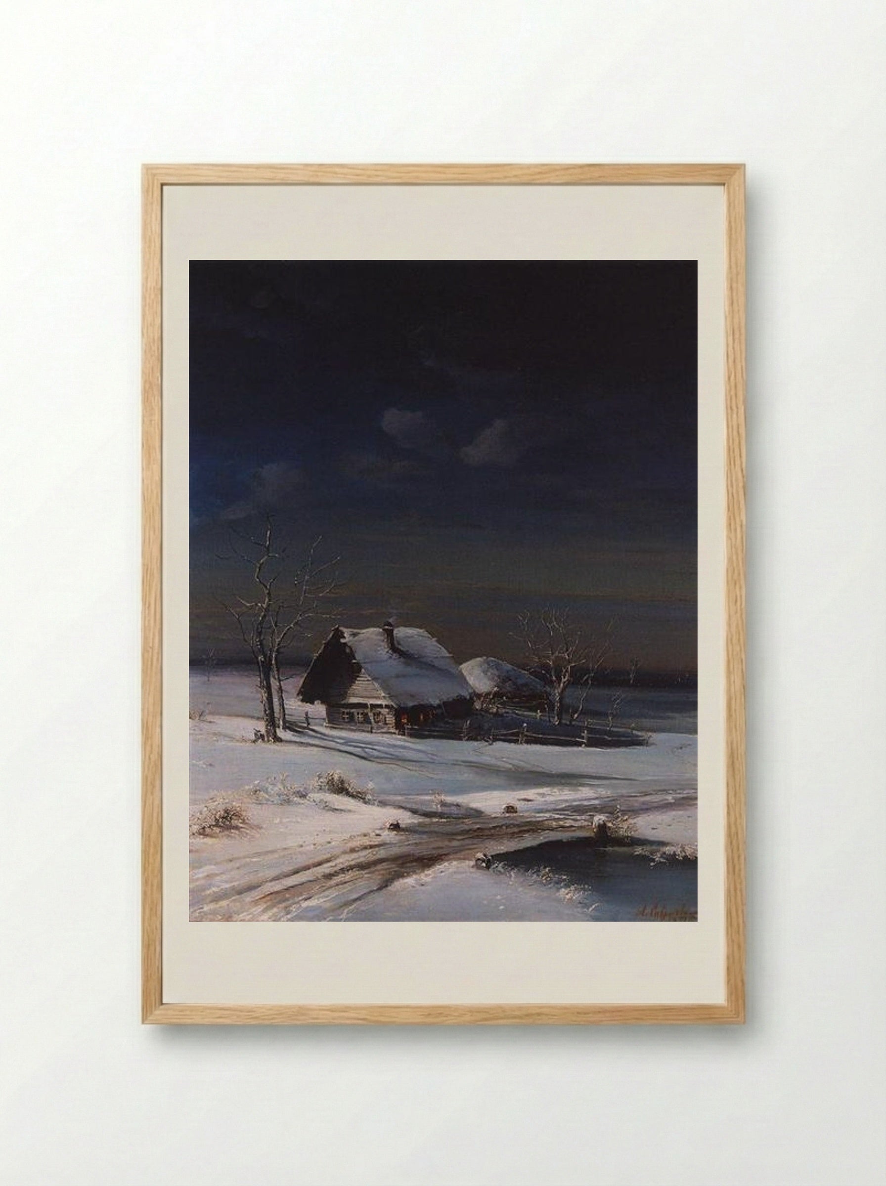Winter Landscape - Aleksey Savrasov - Framed Print Wood