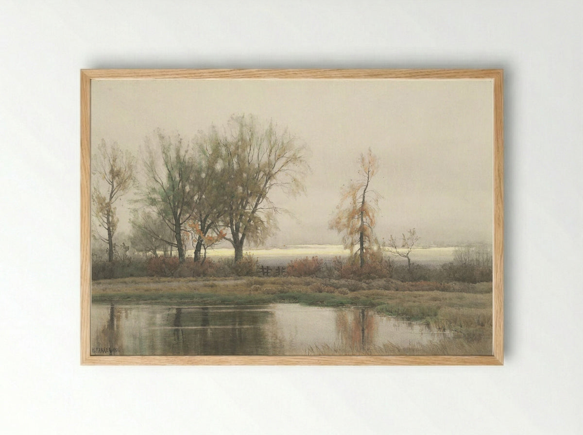 Winter Landscape - Henry Farrer - Framed Print Wood