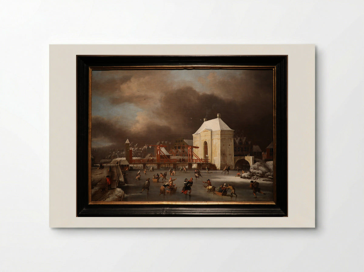 Winter Scene with a Drawbridge - Jan van Goyen - Poster