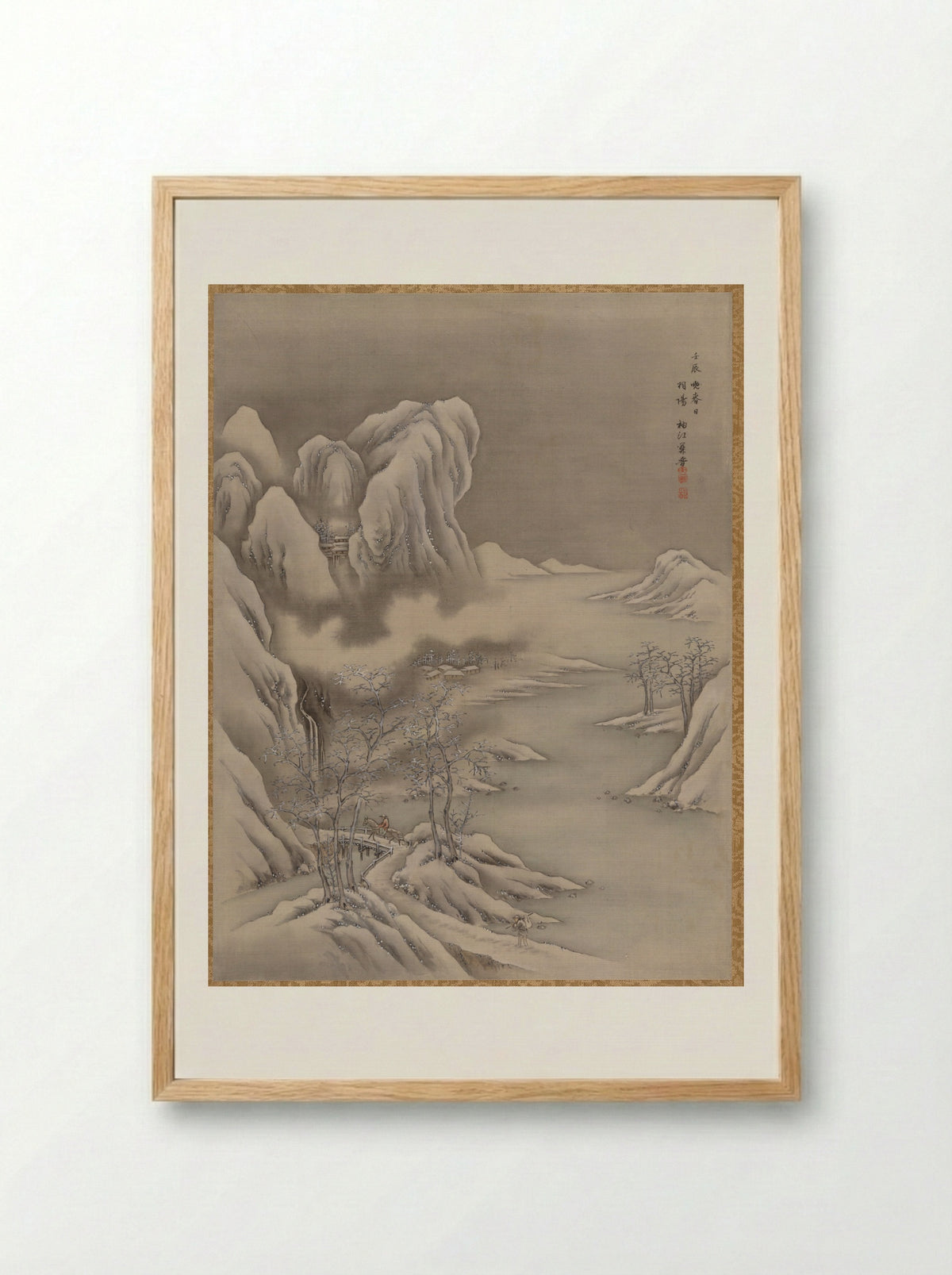 Winter Scene - Seki Shūkō - Framed Print Wood