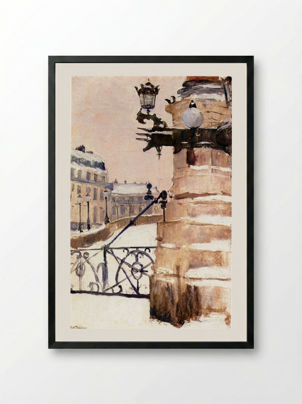 Winter in Paris - Frits Thaulow - Framed Print Black