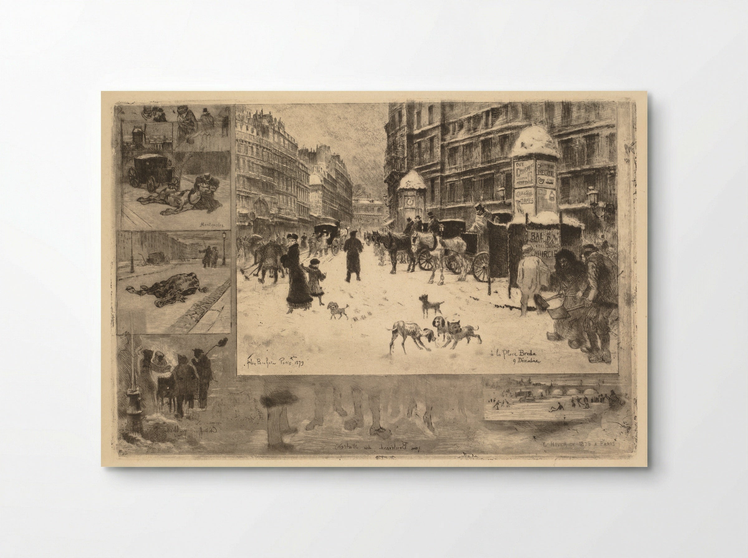 Winter in Paris - Félix Hilaire Buhot - Poster
