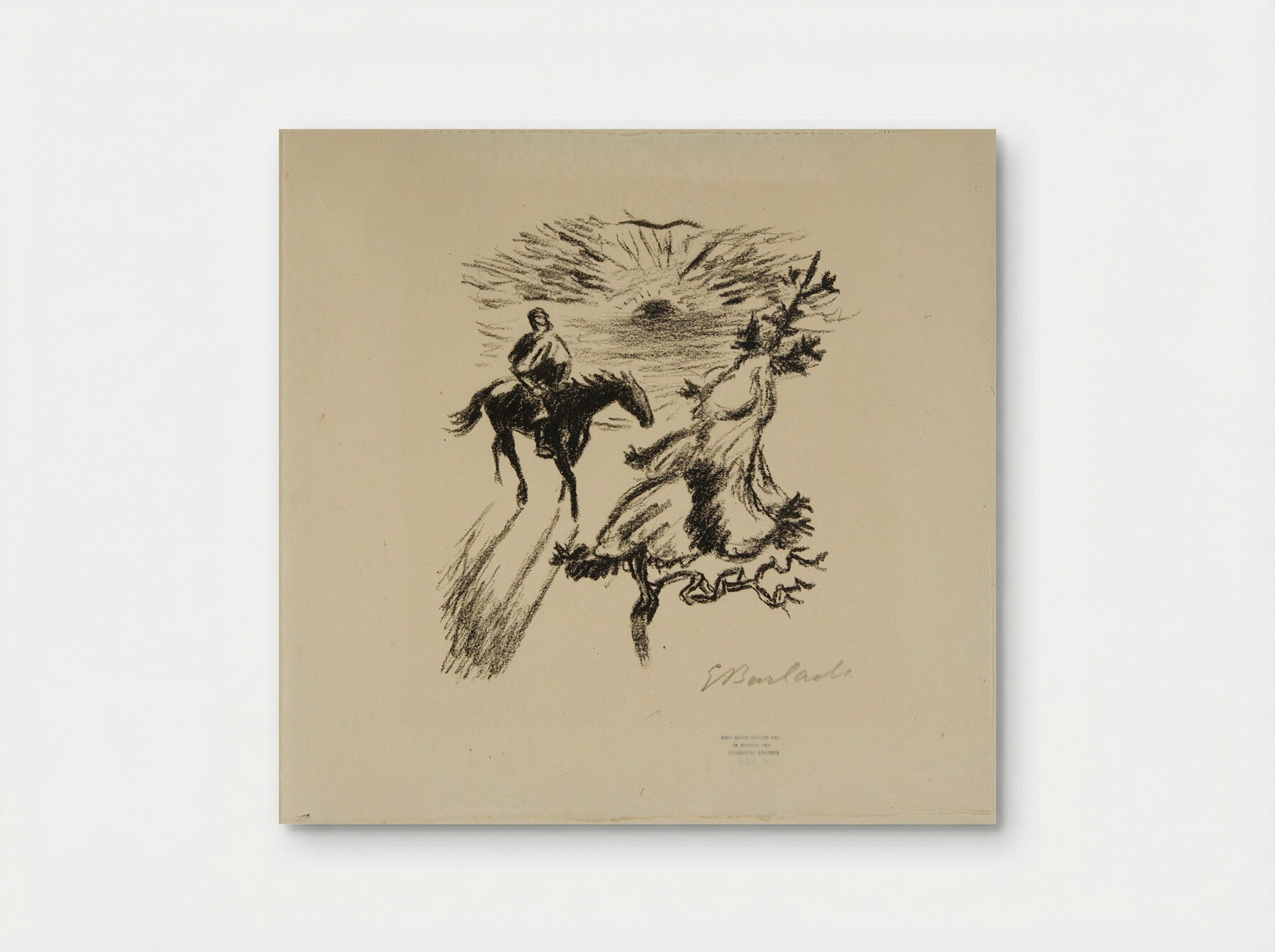 Winter journey in the Harz Mountains 1: Solitary Rider - Ernst Barlach - Poster