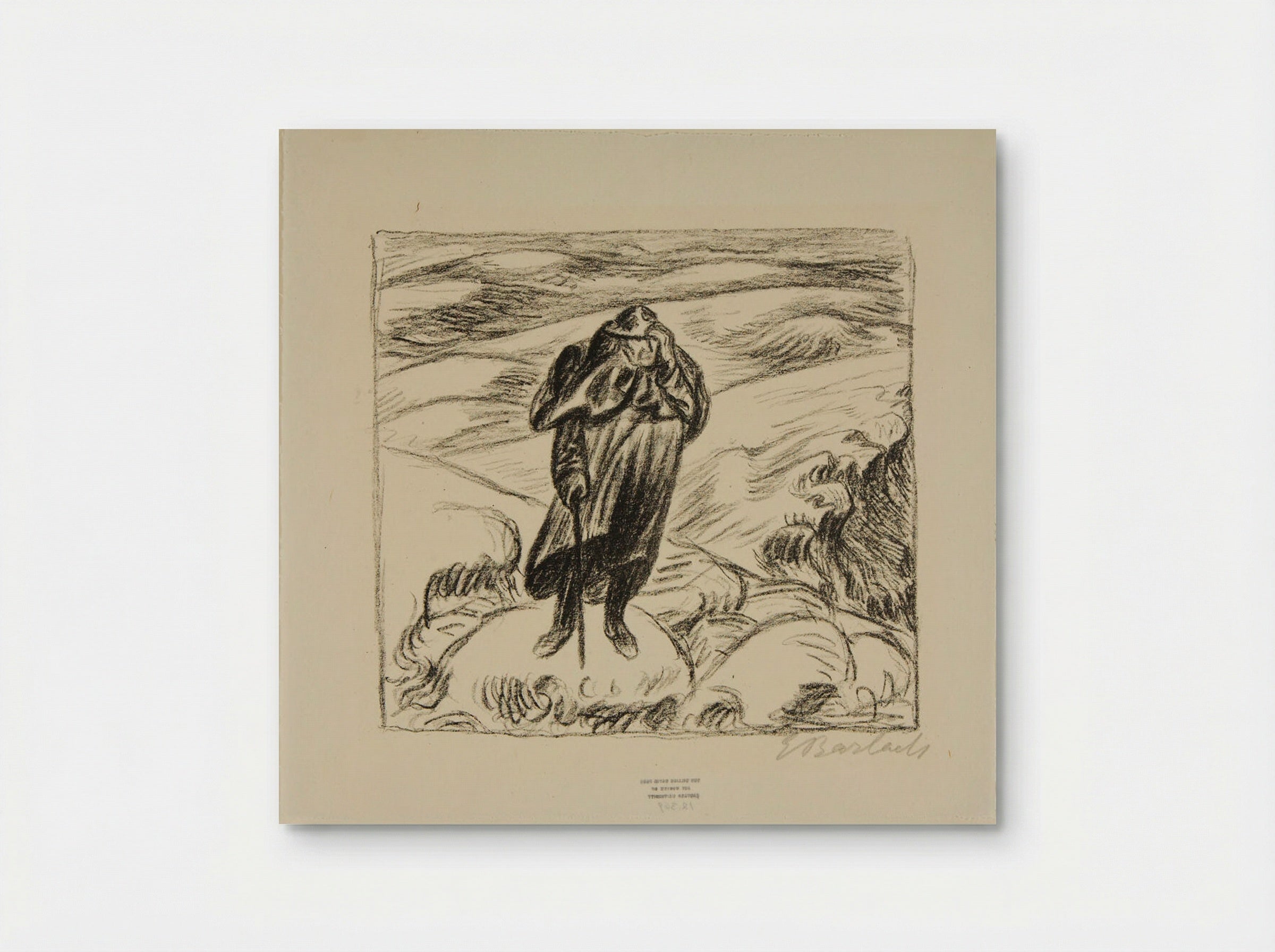 Winter journey in the Harz Mountains 3: Solitary Wanderer - Ernst Barlach - Poster