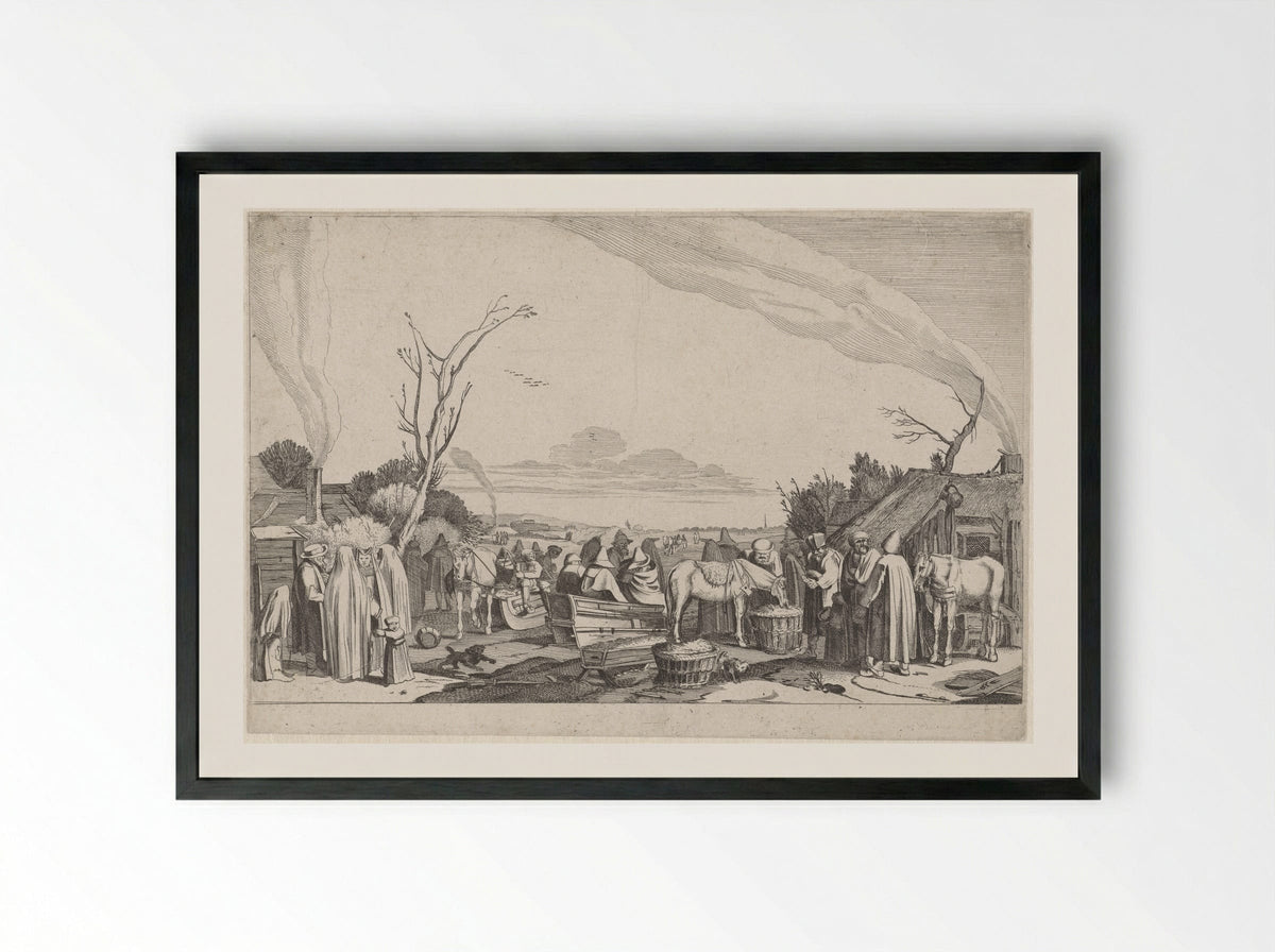 Winter - Gillis van Scheyndel (I) - Framed Print Black