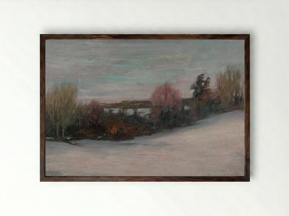 Winter - Kimon Loghi - Framed Print Dark Wood