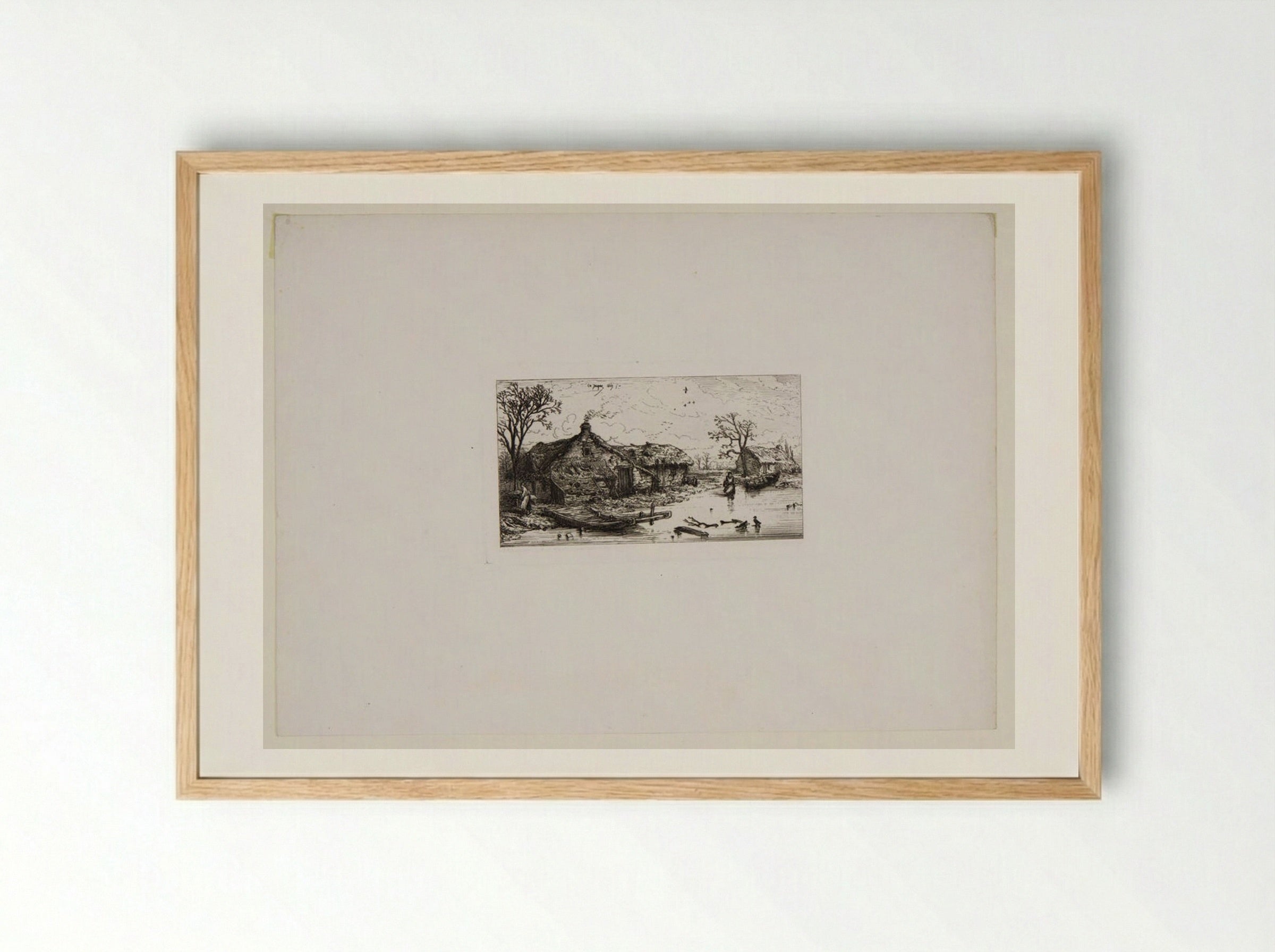 Winter - Charles-Émile Jacque - Framed Print Wood