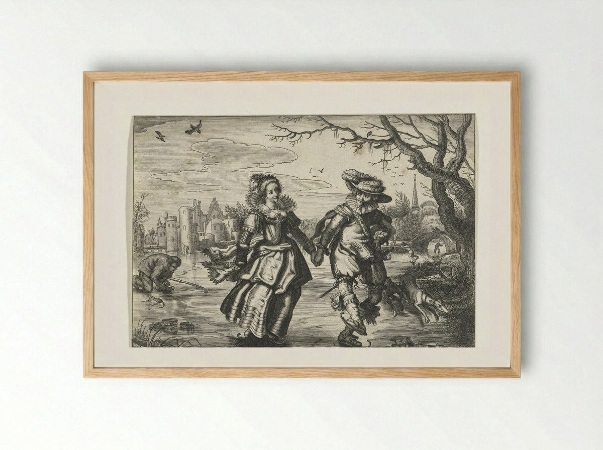 Winter - Daniël van den Bremden - Framed Print Wood