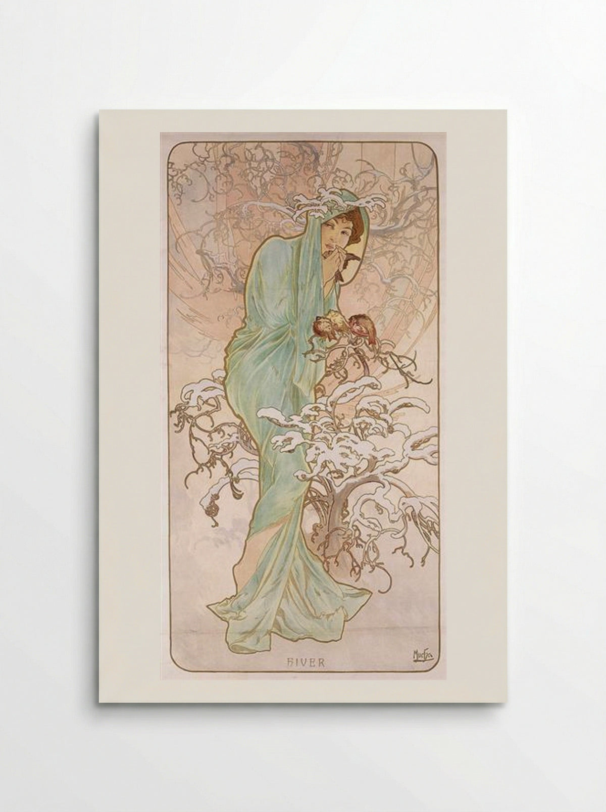 Winter - Alphonse Mucha - Poster