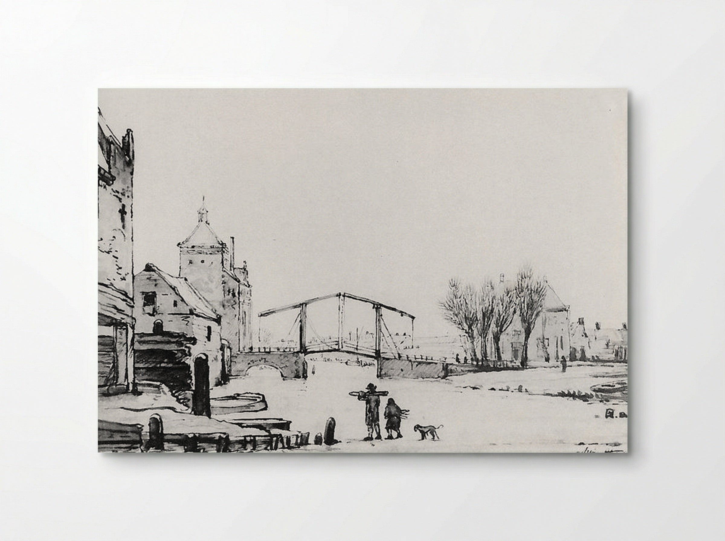 Winterscene at Spuipoort - Jacob van Strij - Poster