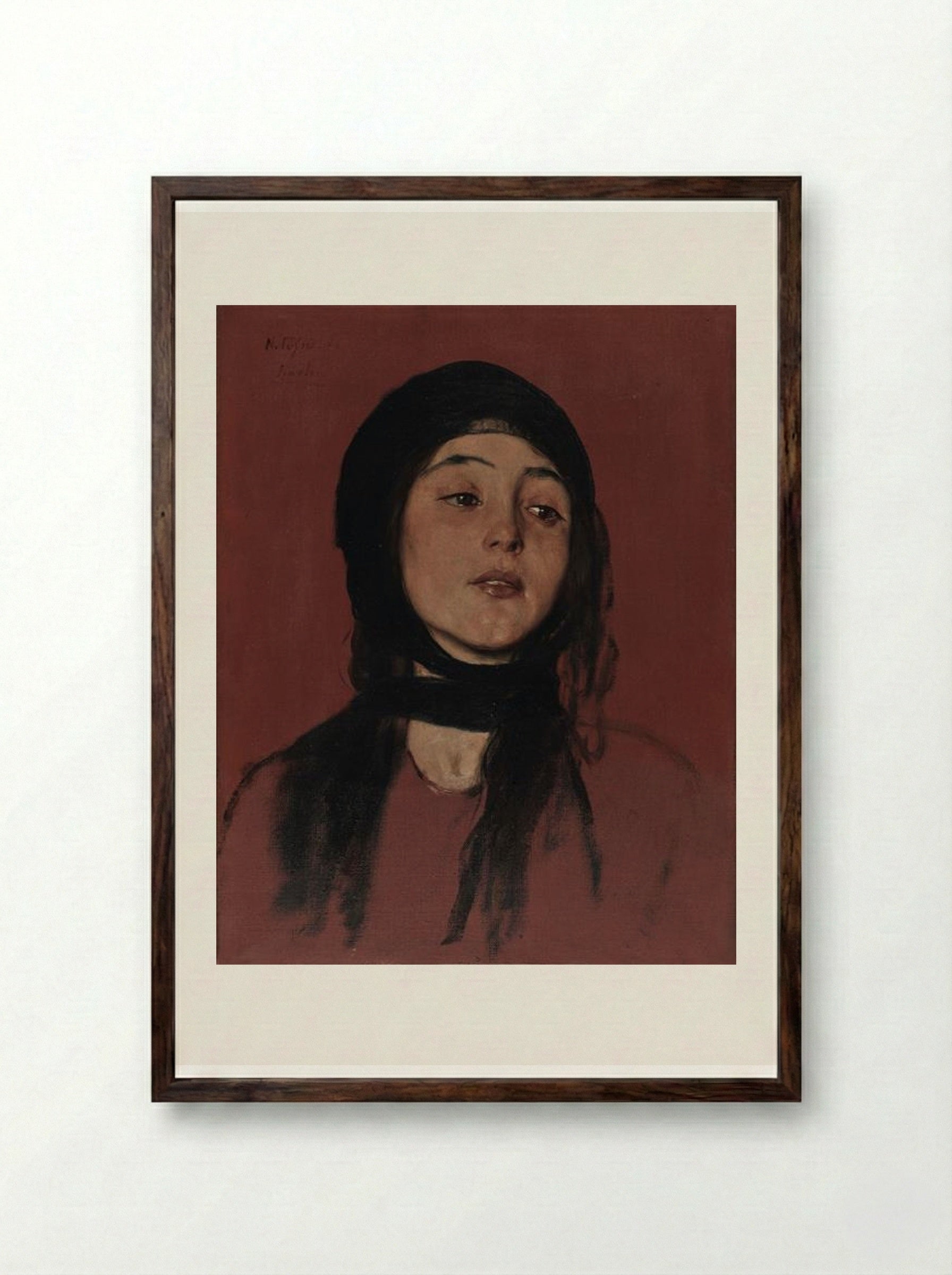 Wishbone - Nikolaos Gyzis - Framed Print Dark Wood