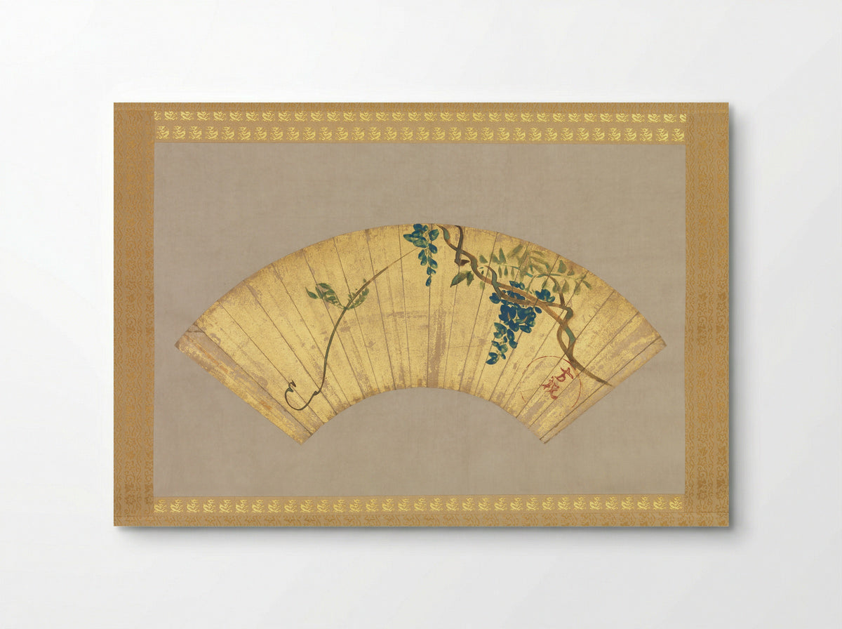 Wisteria (Fan Painting) - Ogata Kōrin - Poster