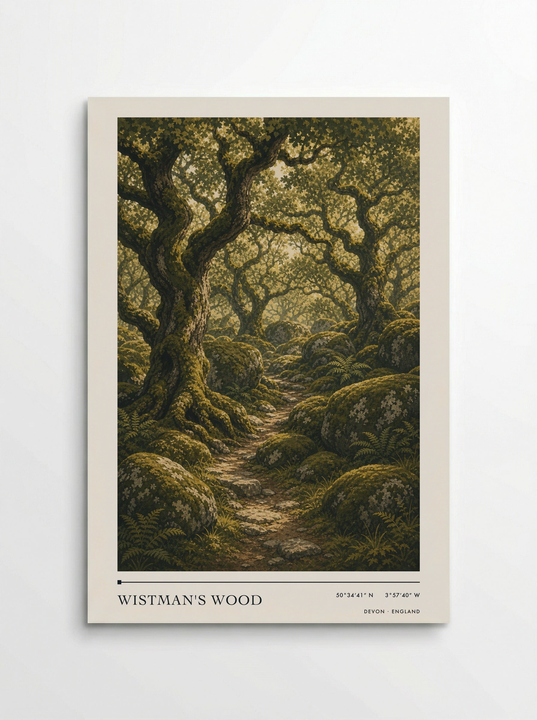 Wistman's Wood Devon England Travel Poster - Poster