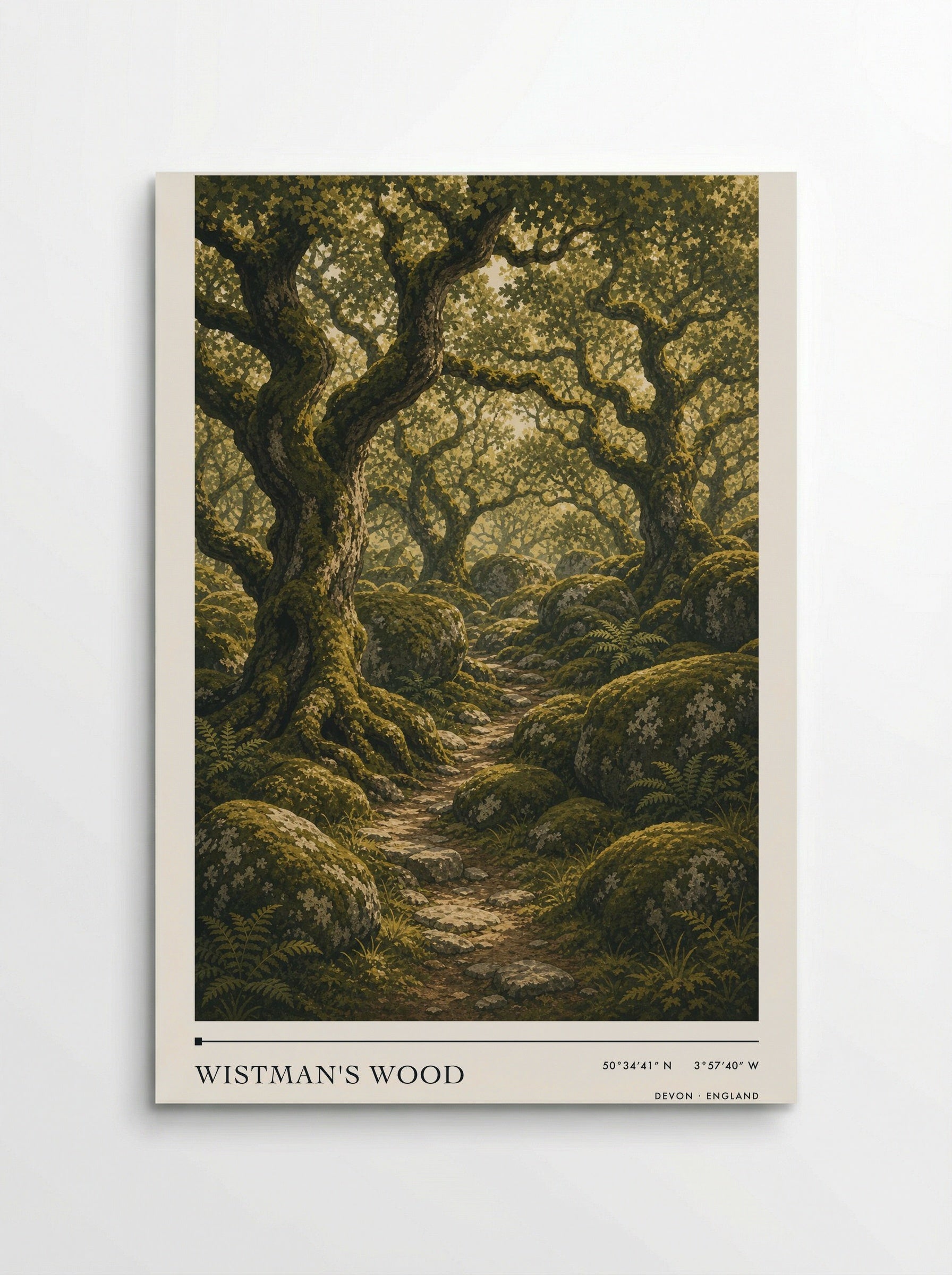 Wistman's Wood Devon England Travel Poster - Poster