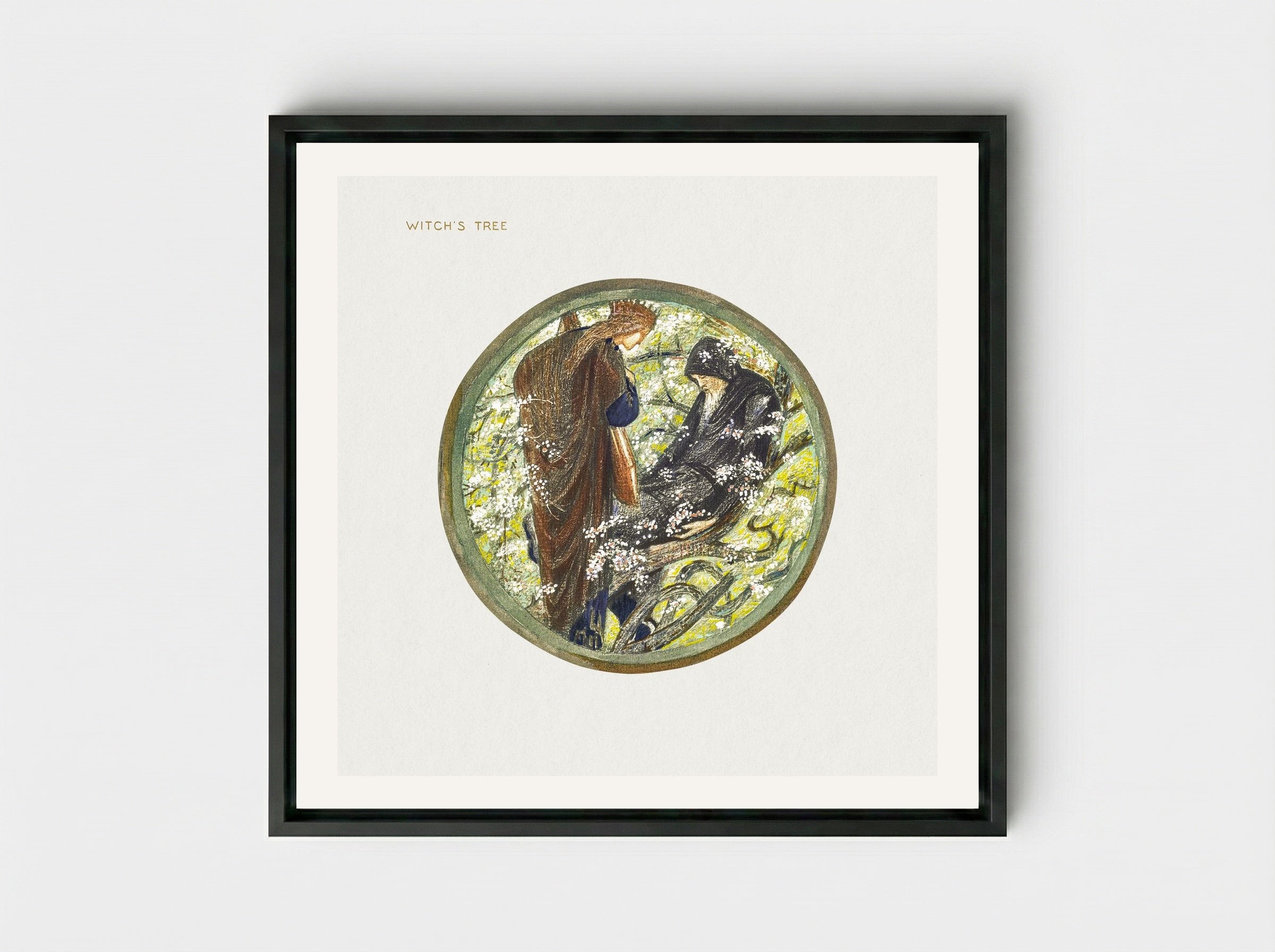 Witch's Tree - Edward Burne-Jones - Framed Canvas Black