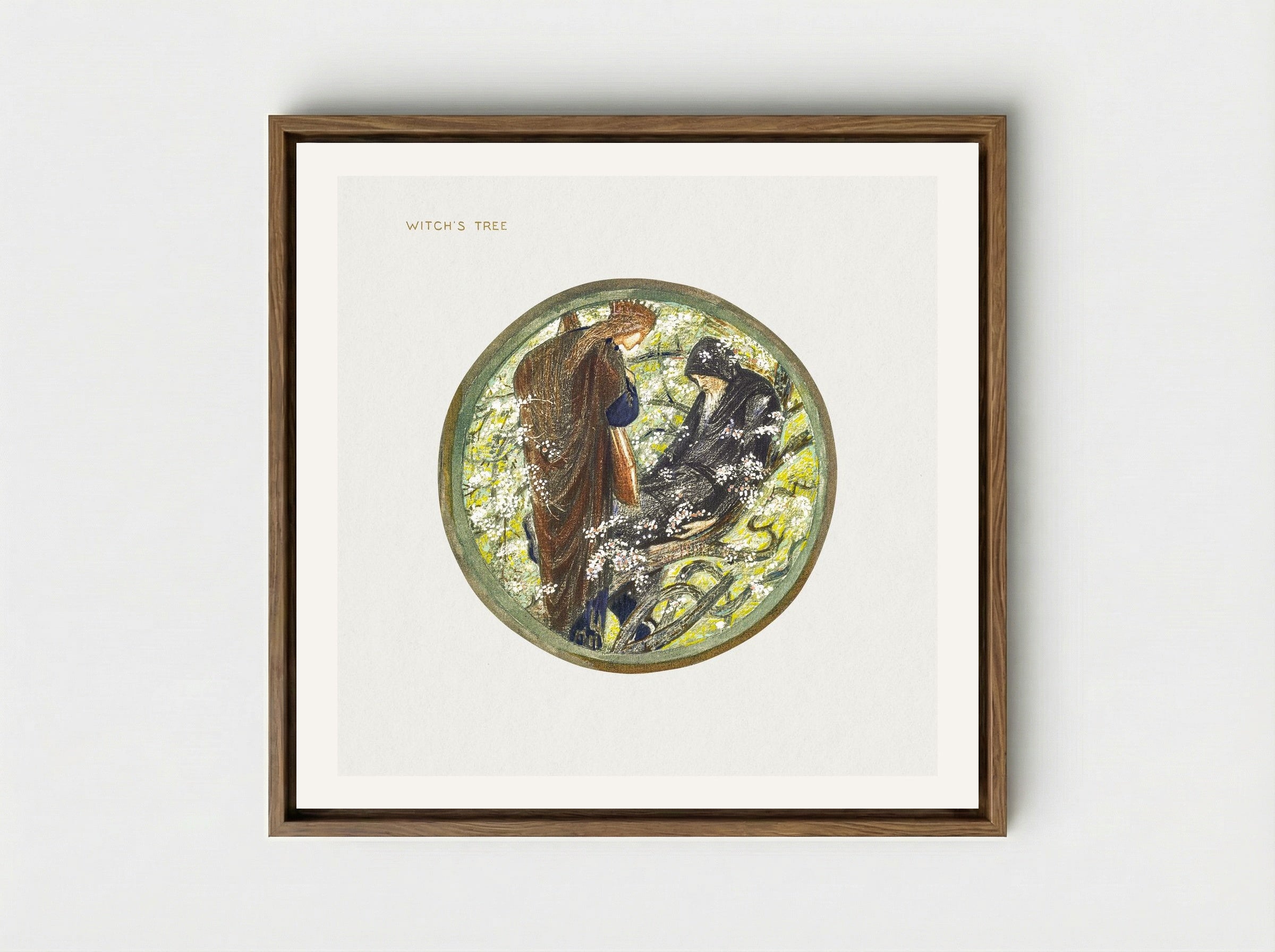 Witch's Tree - Edward Burne-Jones - Framed Canvas Wood