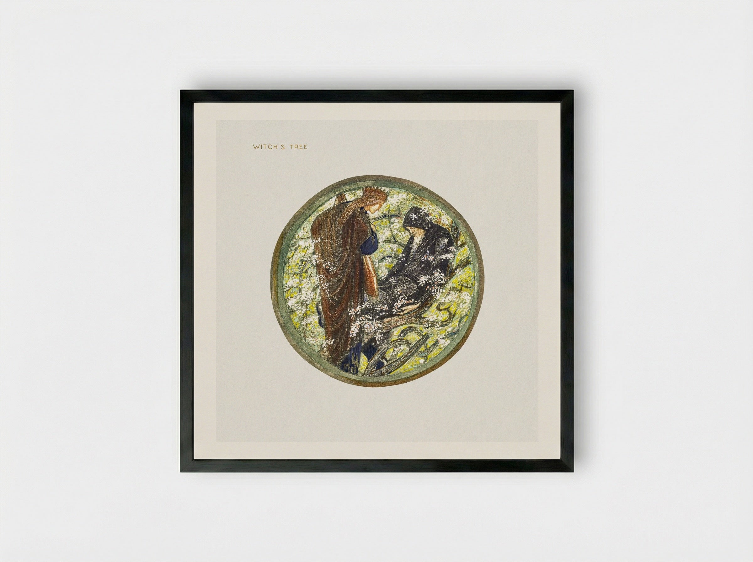 Witch's Tree - Edward Burne-Jones - Framed Print Black
