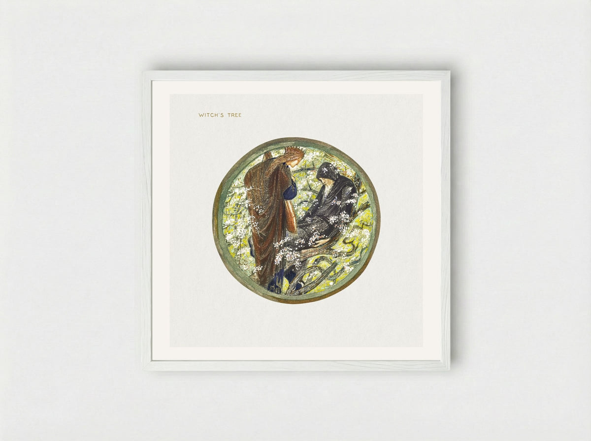Witch's Tree - Edward Burne-Jones - Framed Print White