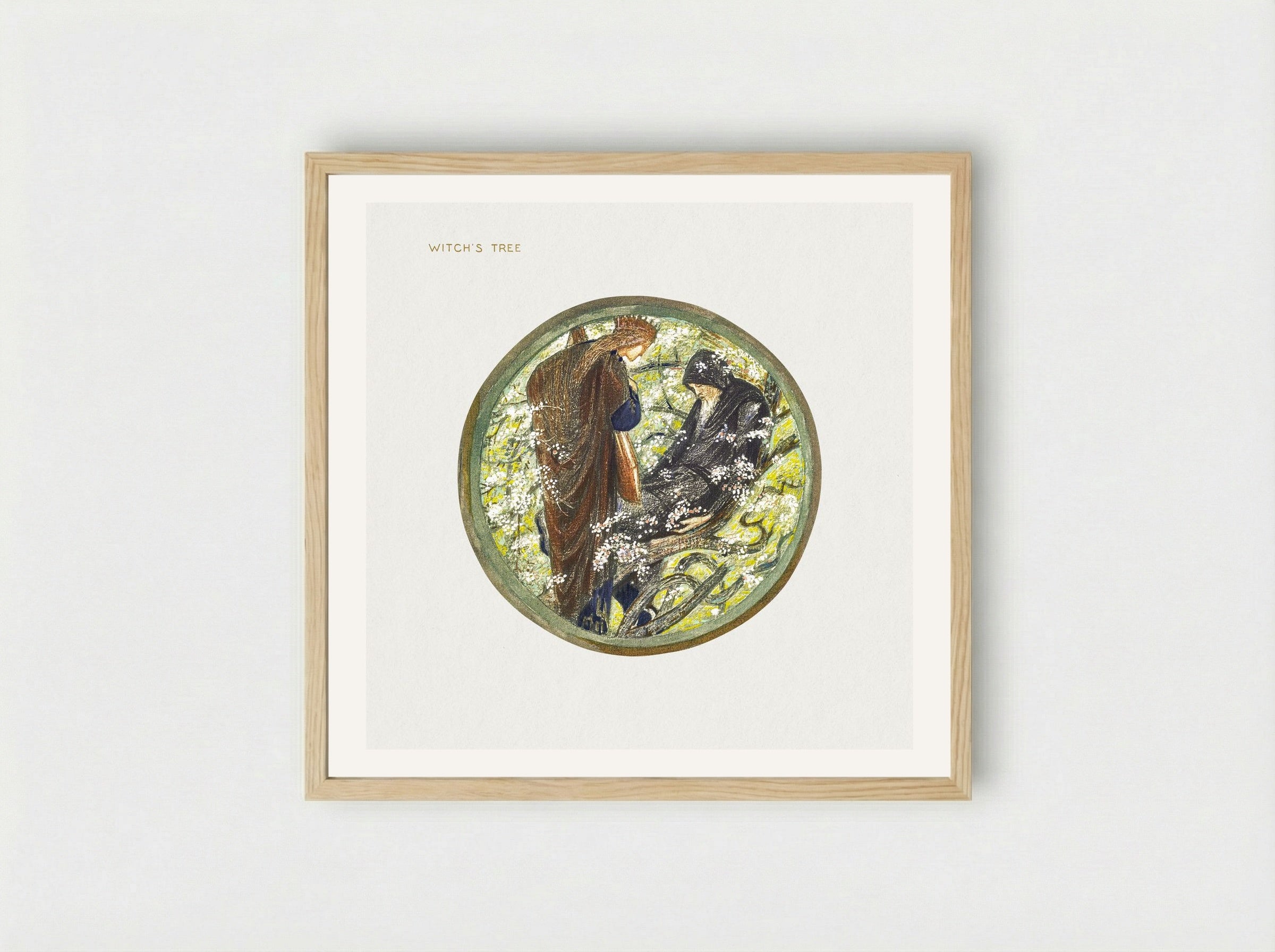 Witch's Tree - Edward Burne-Jones - Framed Print Wood