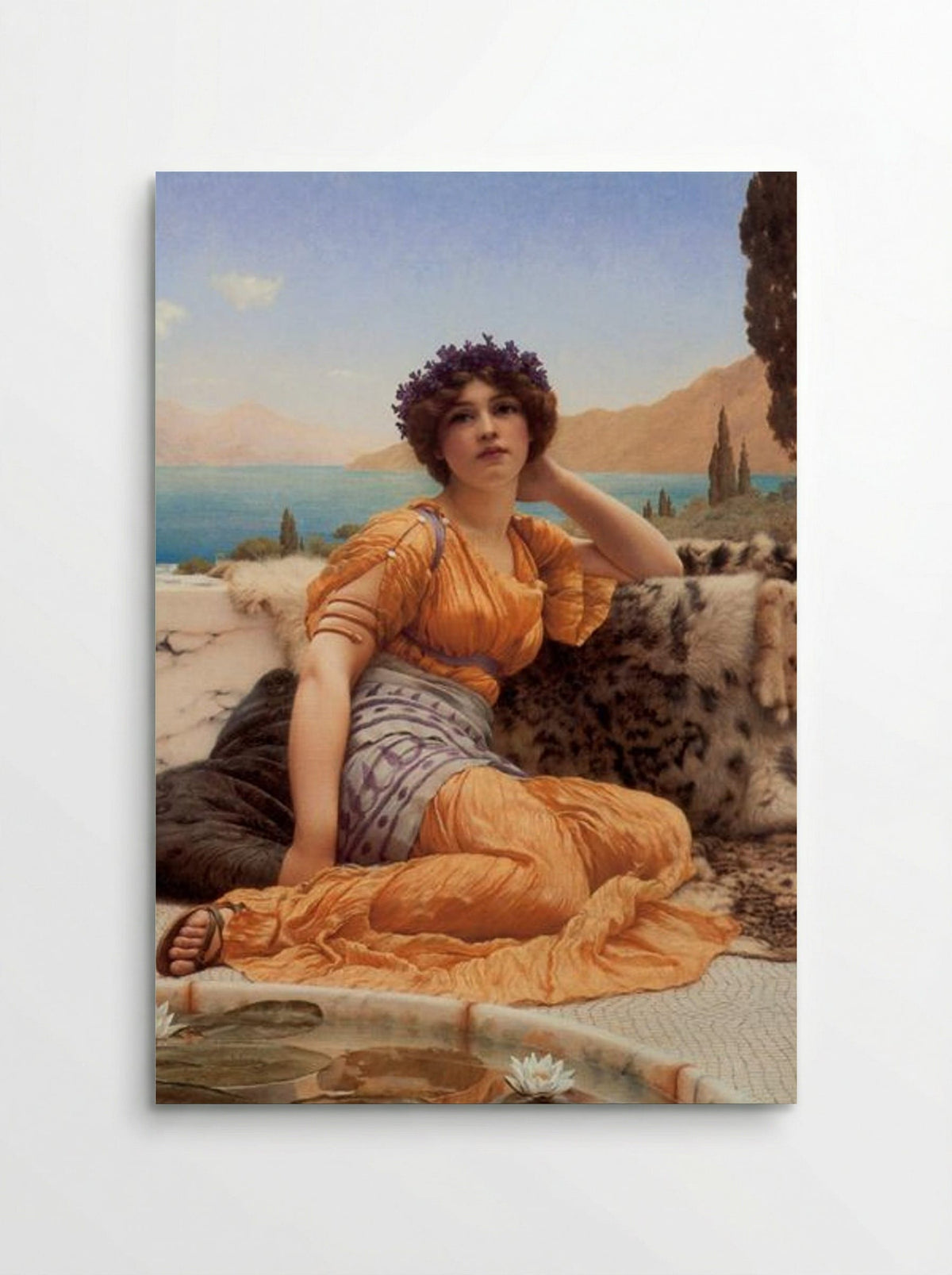 With Violets Wreathed and Robe of Saffron Hue - John William Godward - Poster