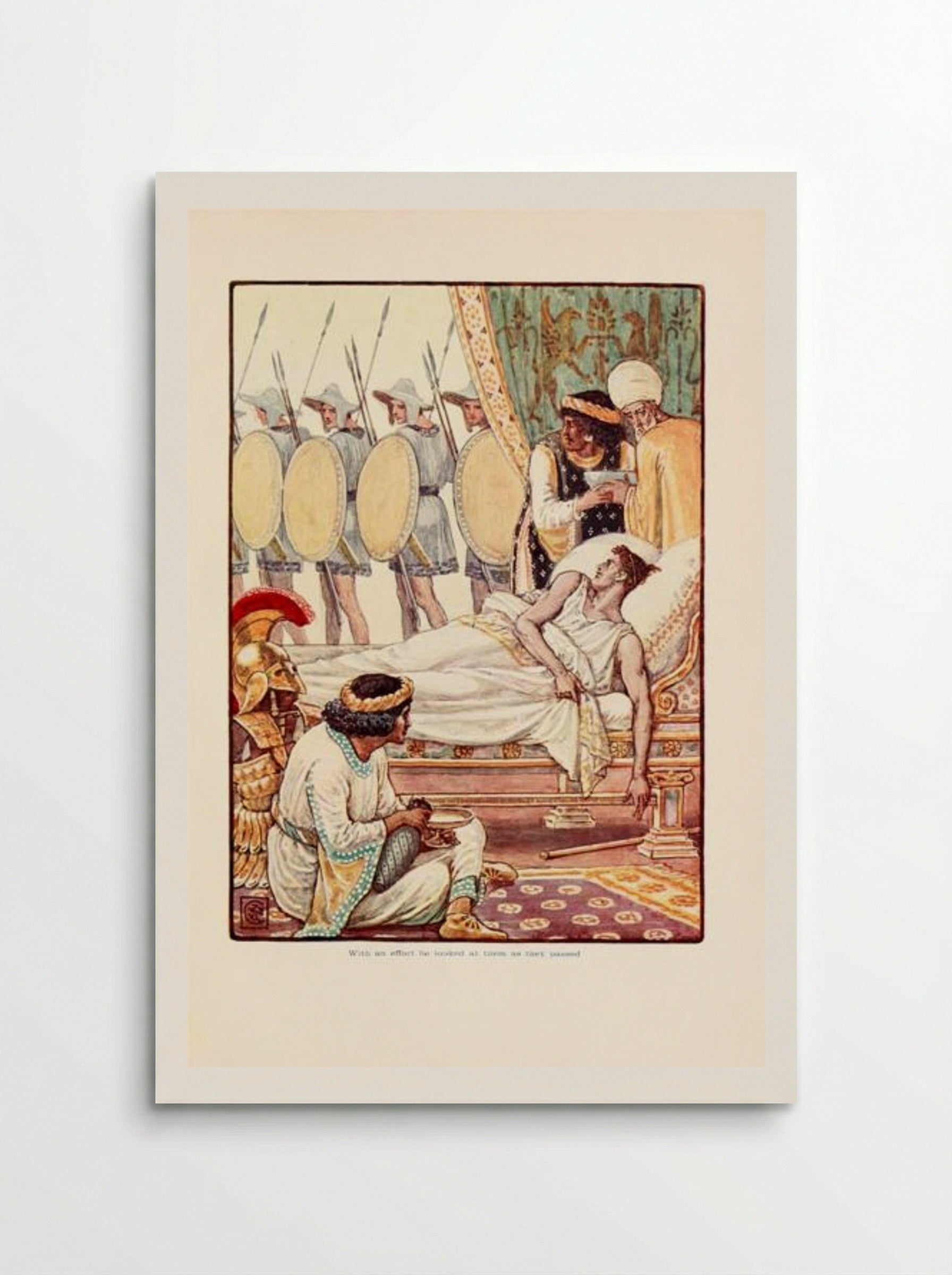 With an effort he looked at them as they passed - Walter Crane - Poster