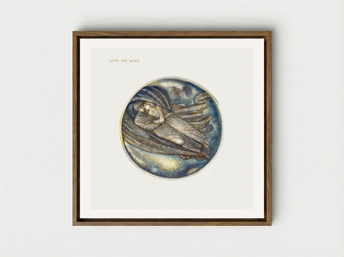With the Wind, from The Flower Book - Edward Burne-Jones - Framed Canvas Wood