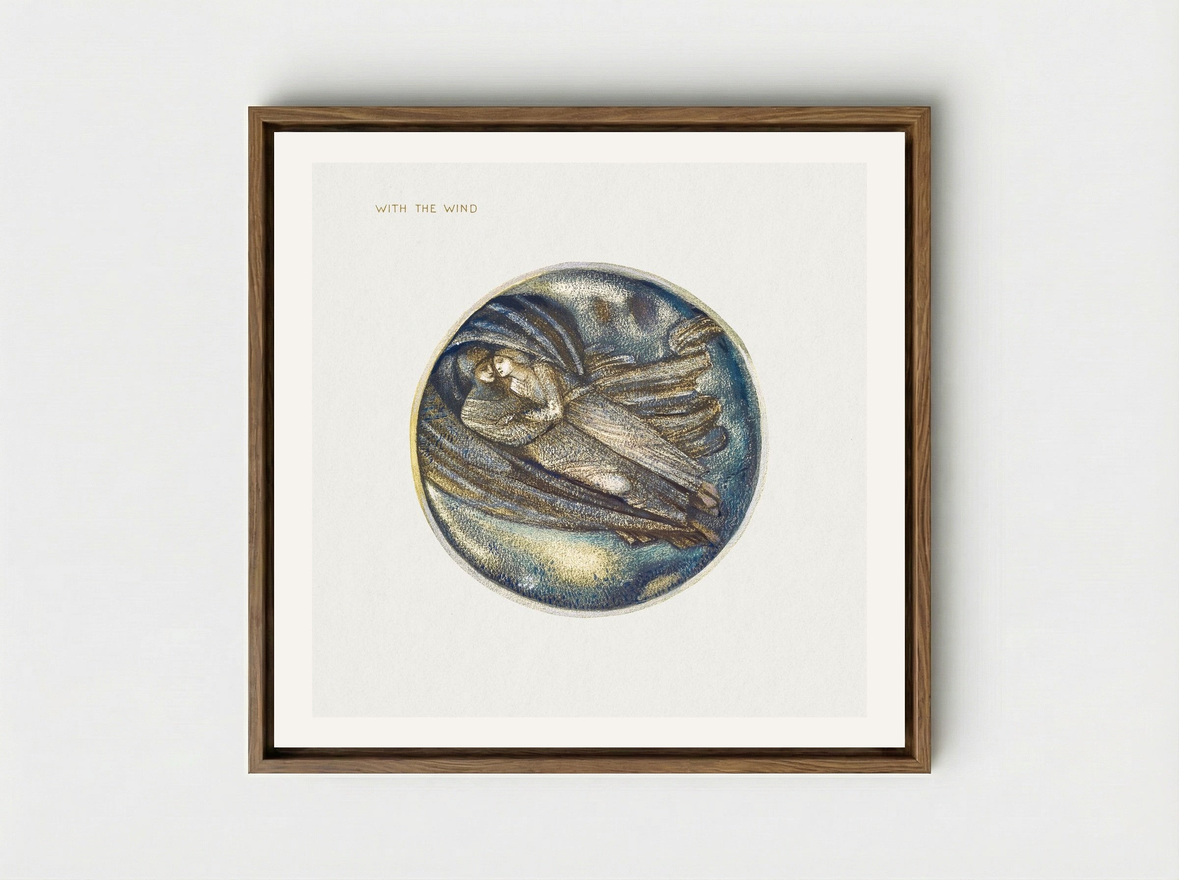 With the Wind, from The Flower Book - Edward Burne-Jones - Framed Canvas Wood