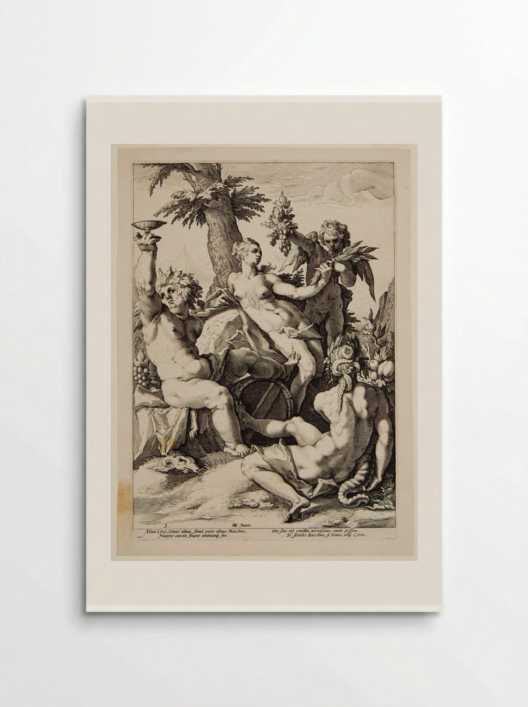 Without Ceres and Bacchus, Venus Would Freeze - Jacob Matham - Poster