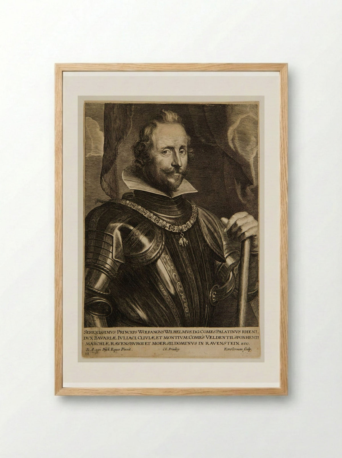 Wolfgang Wilhelm, Count Palatine of the Rhine - Lucas Vorsterman I - Framed Print Wood