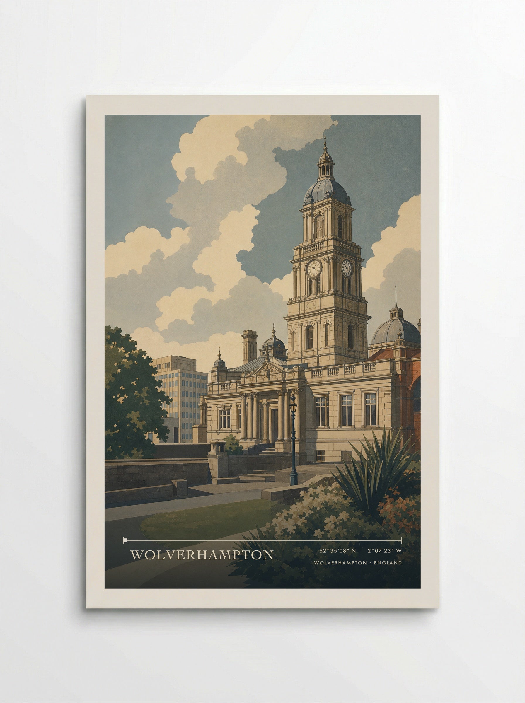 Wolverhampton England Travel Poster - Poster