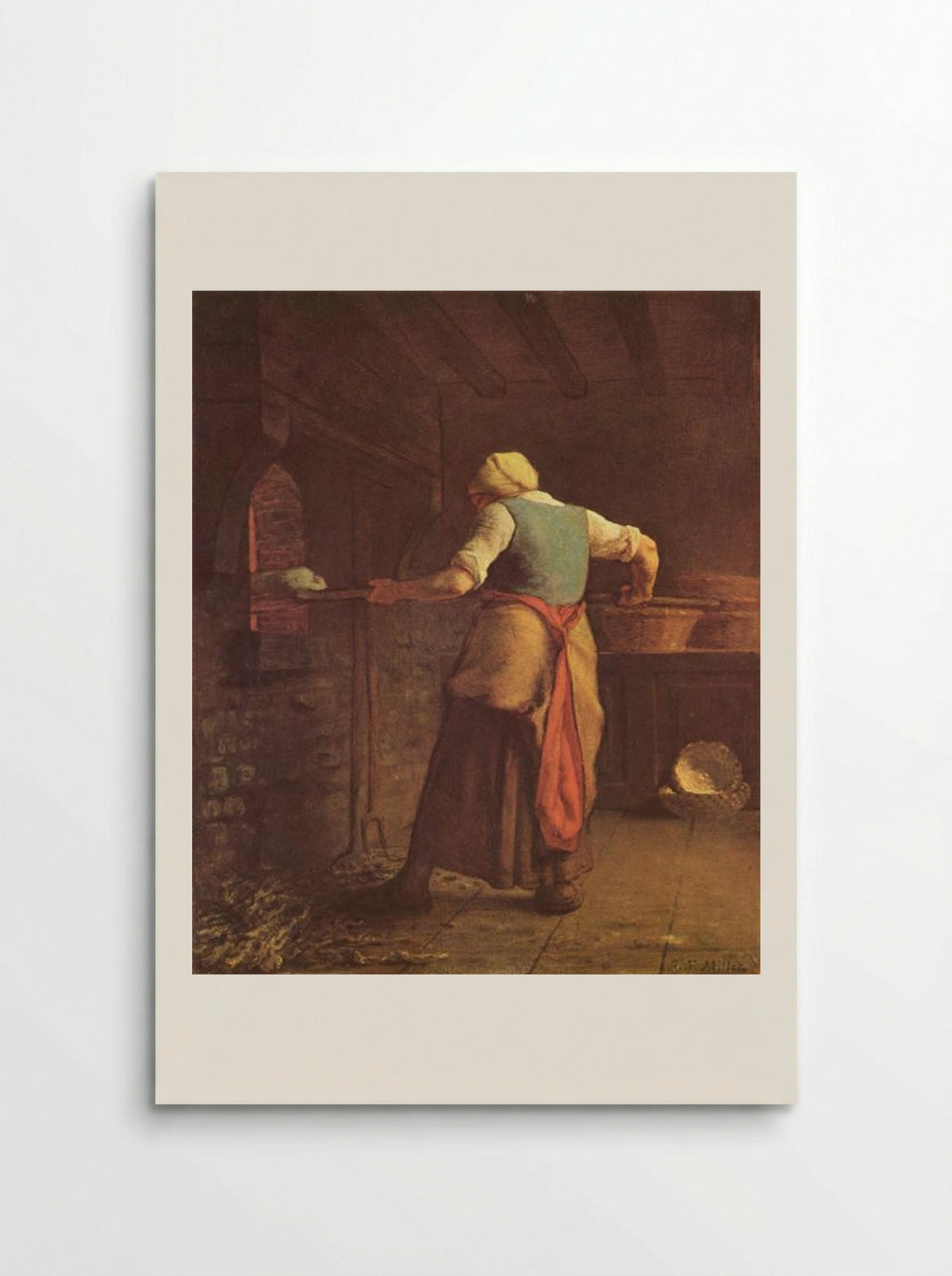 Woman Baking Bread - Jean-François Millet - Poster