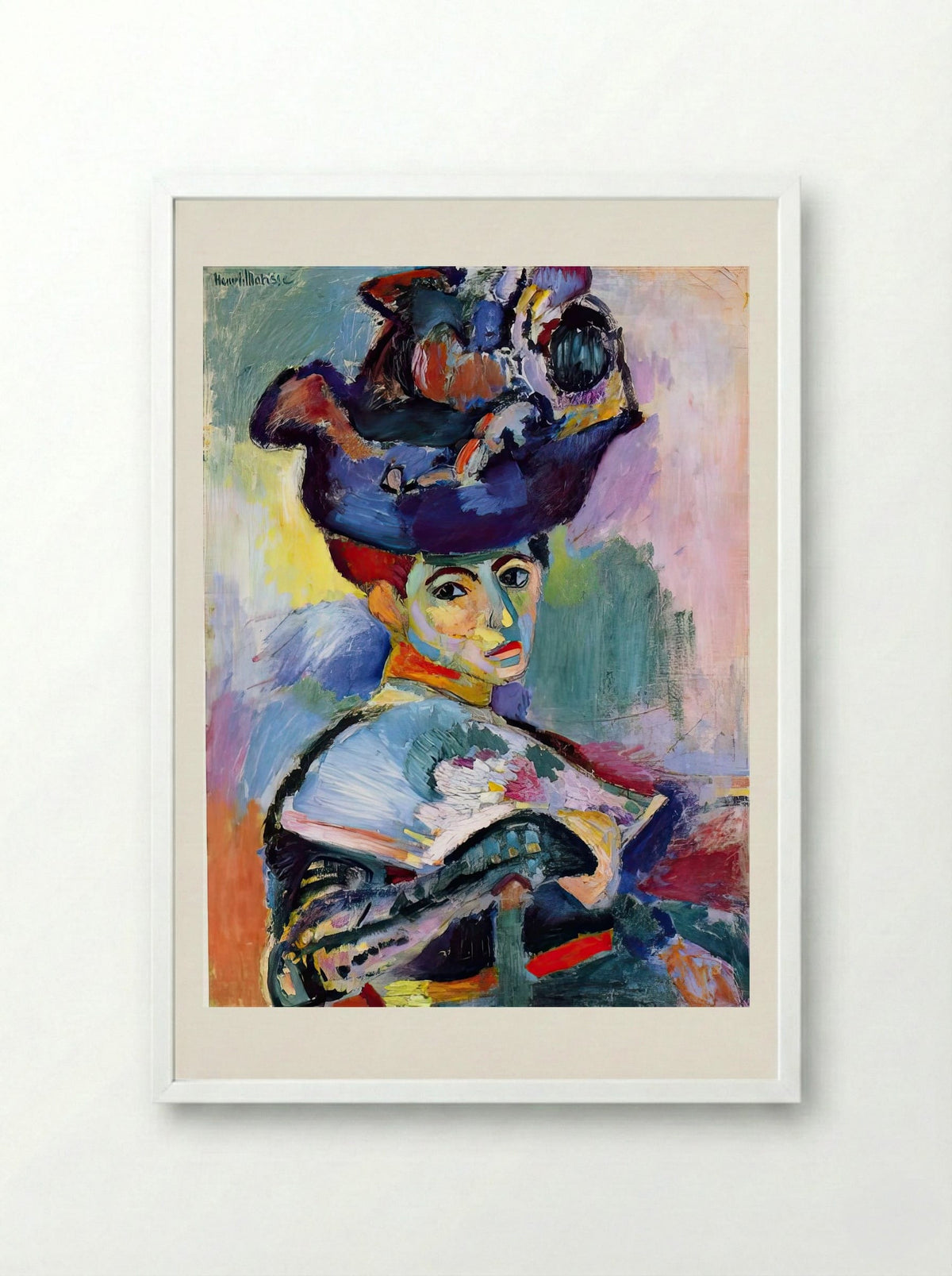 Woman Beside the Water by Henri Matisse – Fauvist Figurative Landscape Print - Framed Print White