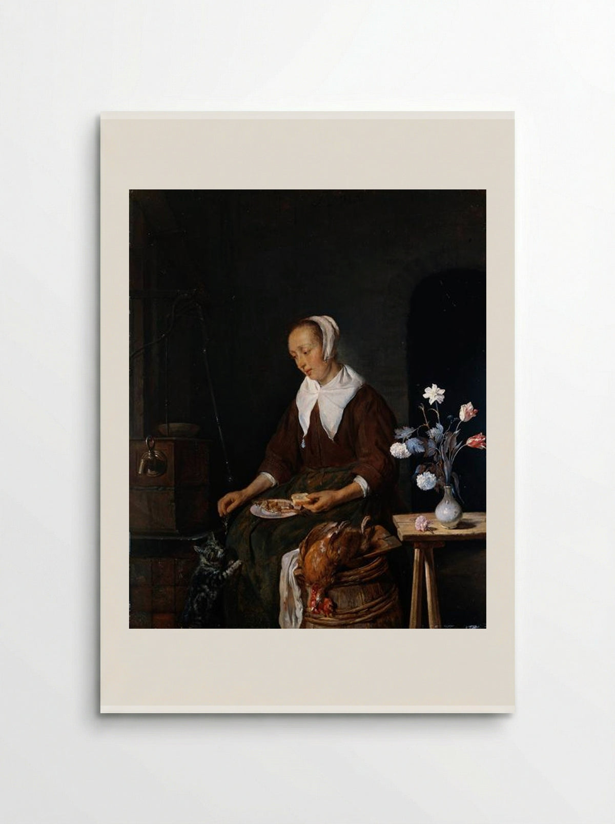 Woman Eating - Gabriel Metsu - Poster