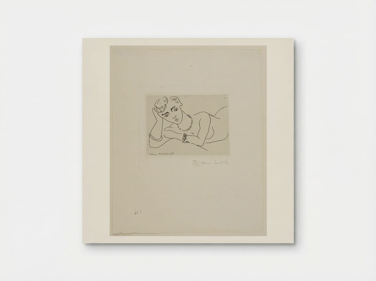 Woman Leaning on Her Elbow - Henri Matisse - Poster