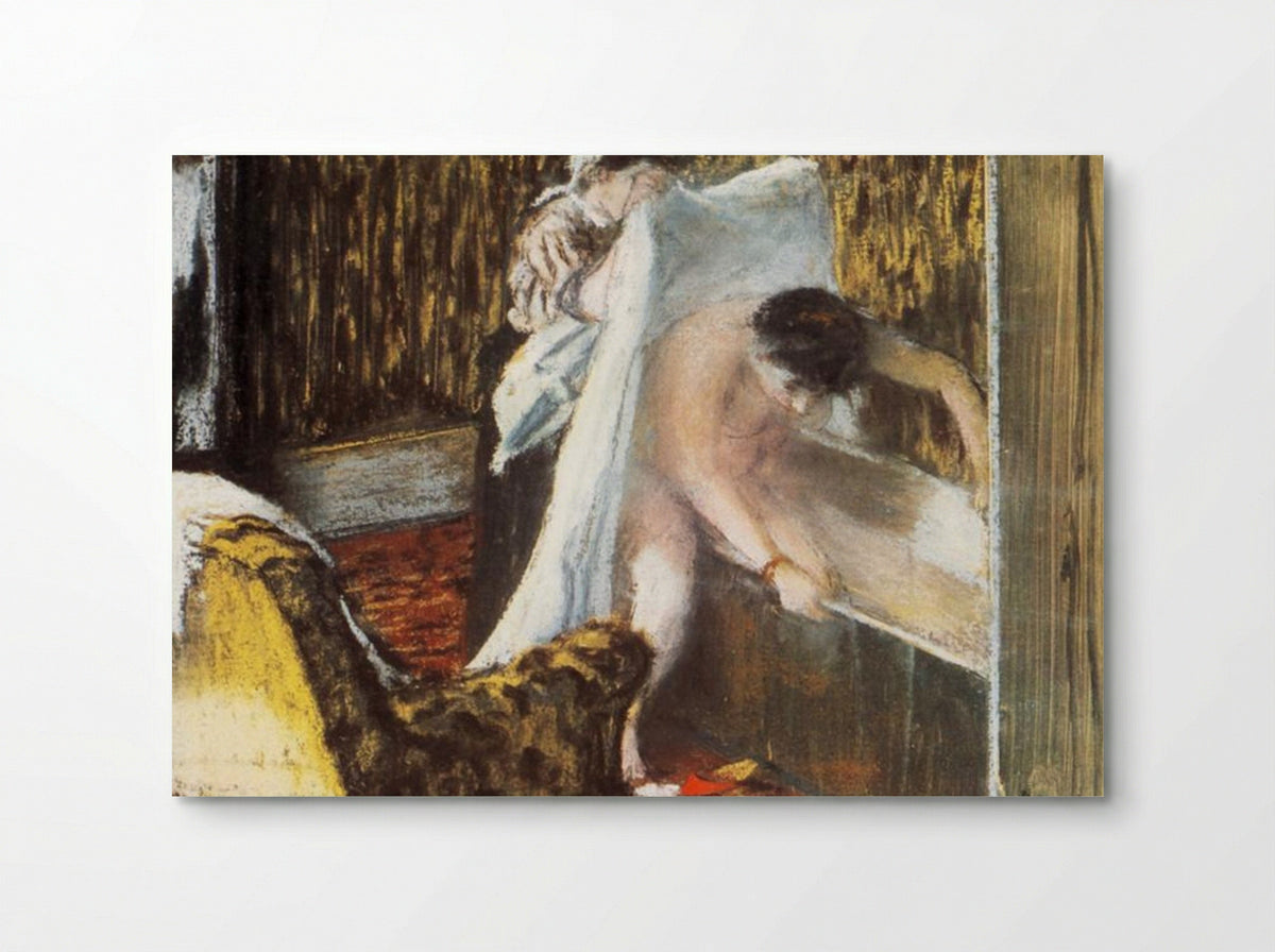 Woman Leaving Her Bath - Edgar Degas - Poster