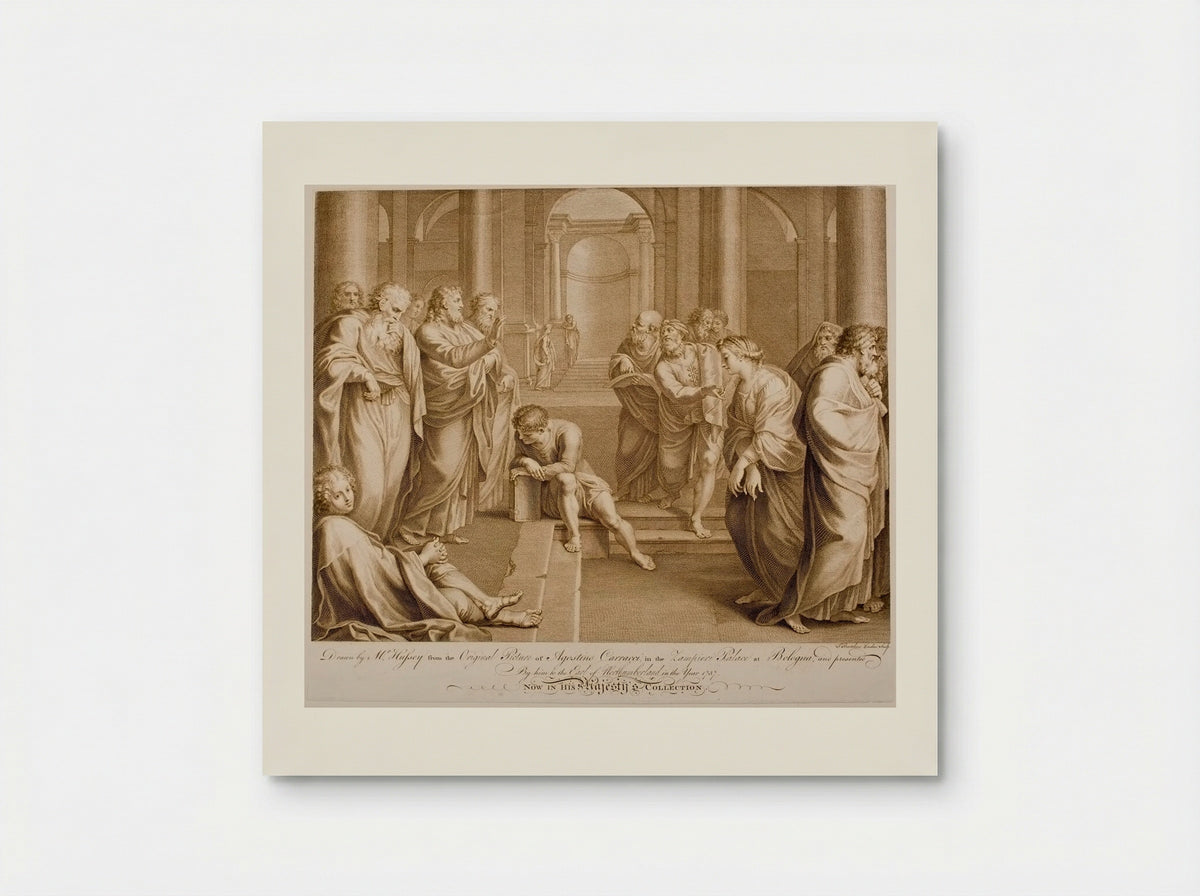 Woman Taken in Adultery - Francesco Bartolozzi - Poster