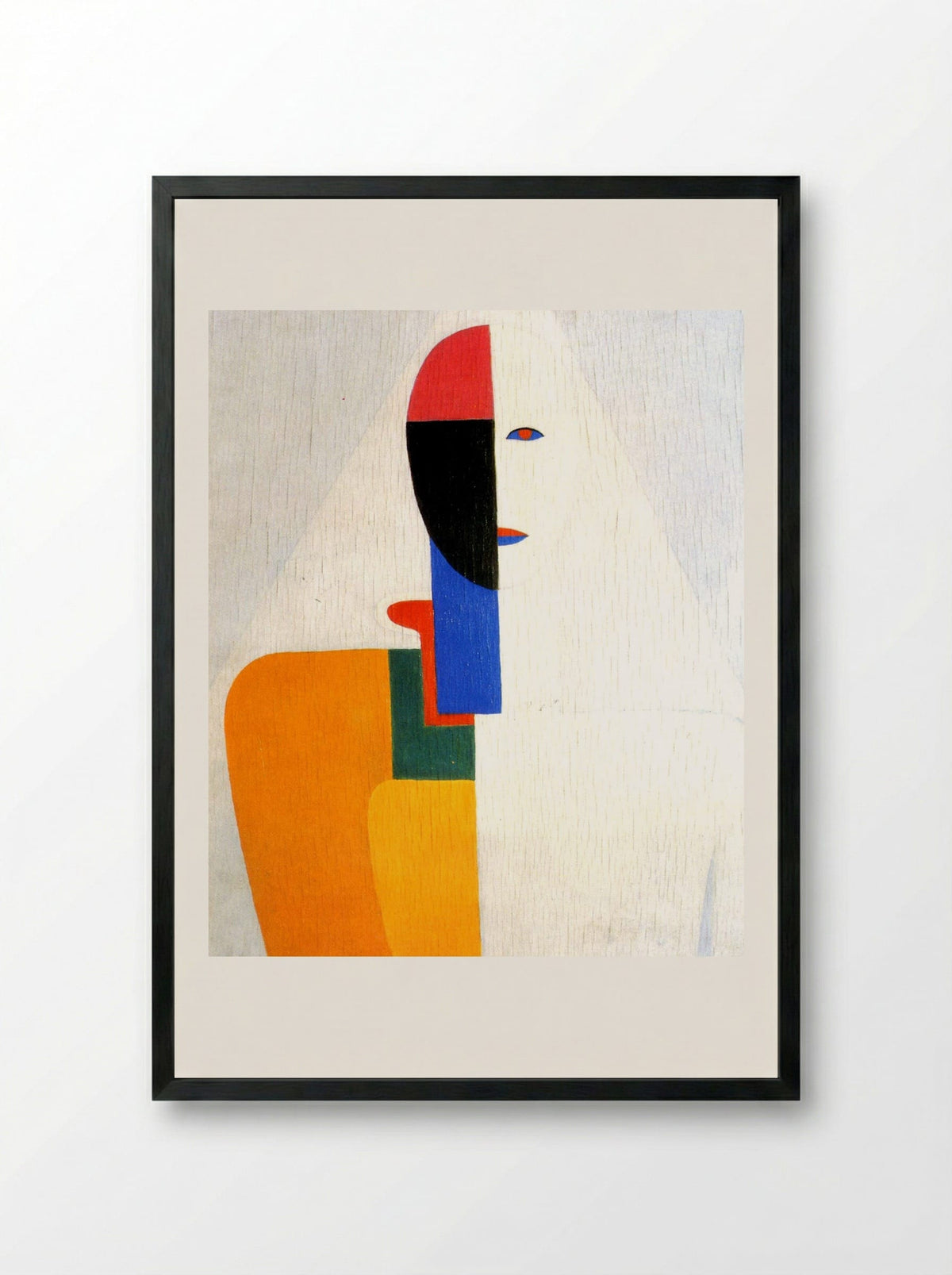 Woman Torso - Kazimir Malevich - Framed Print Black