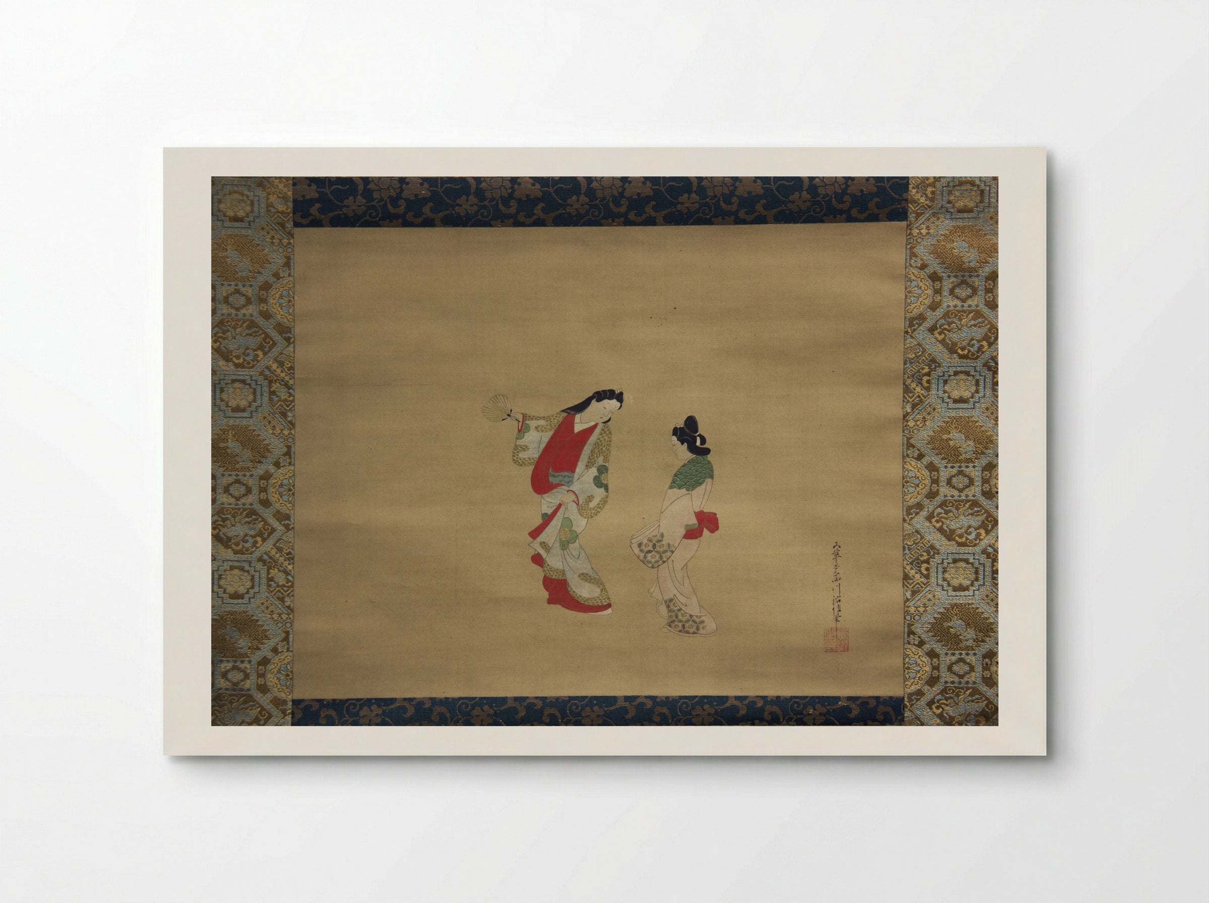 Woman and Attendant - Nishikawa Sukenobu - Poster