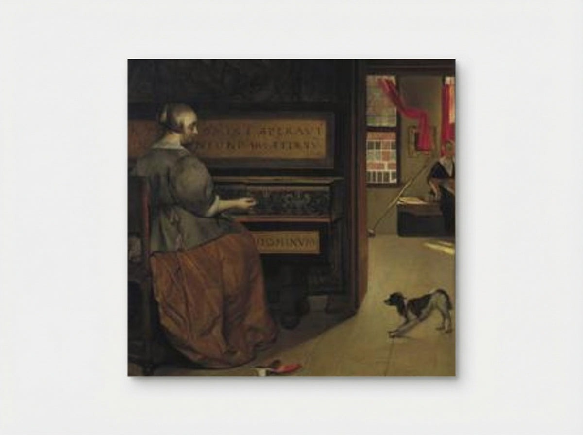 Woman at the Virginals - Gabriel Metsu - Poster